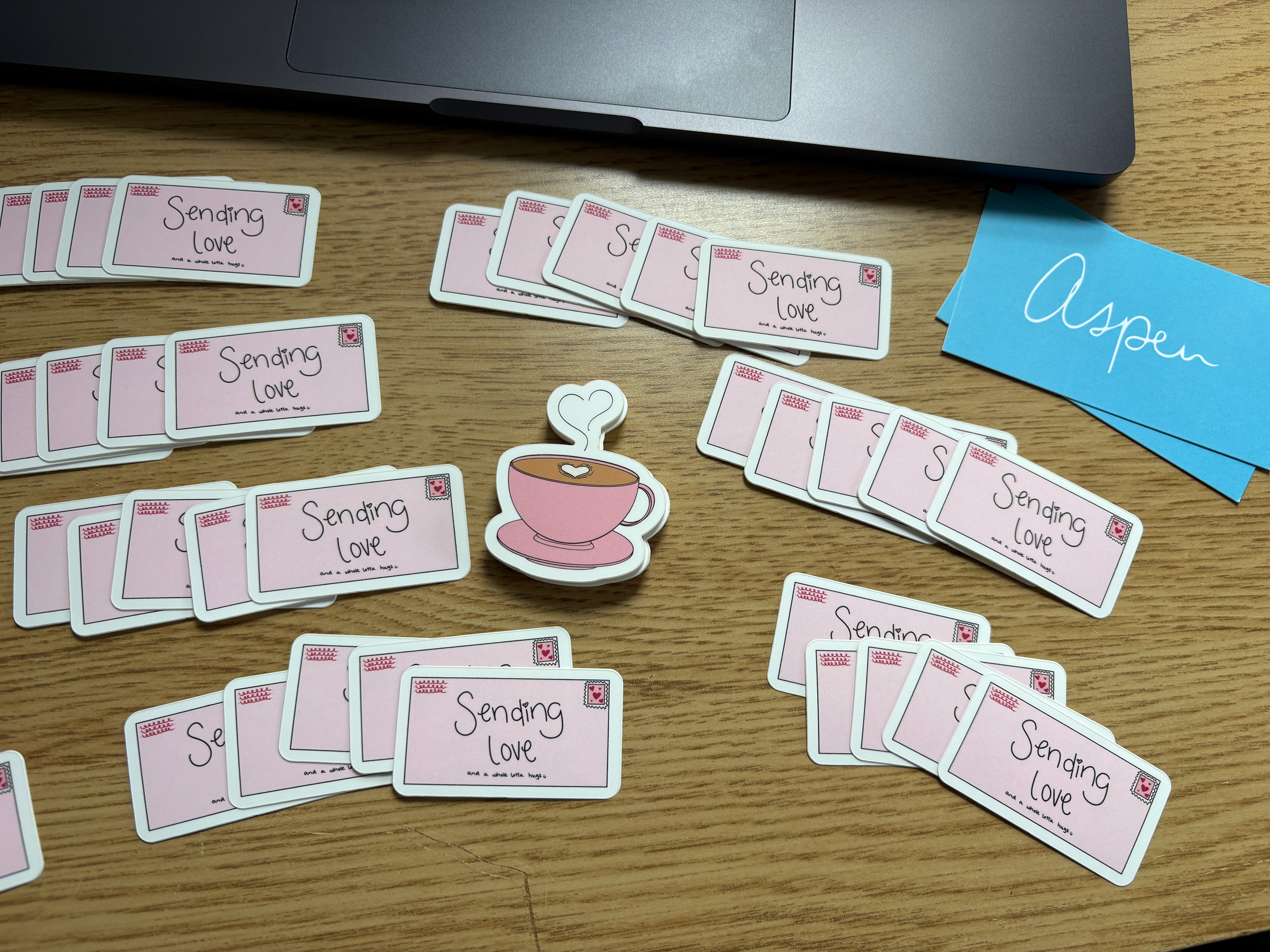 Physical Stickers Printed at 2" by 2"