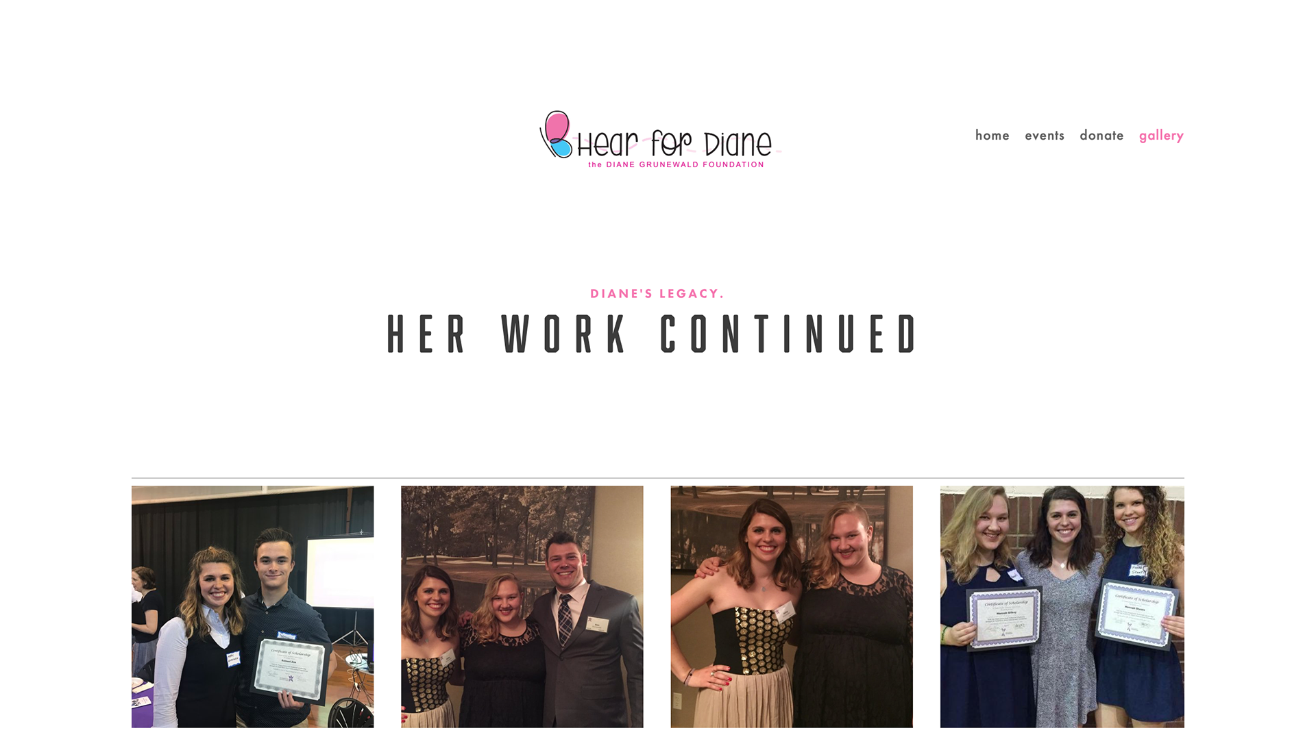 Original Website Gallery page