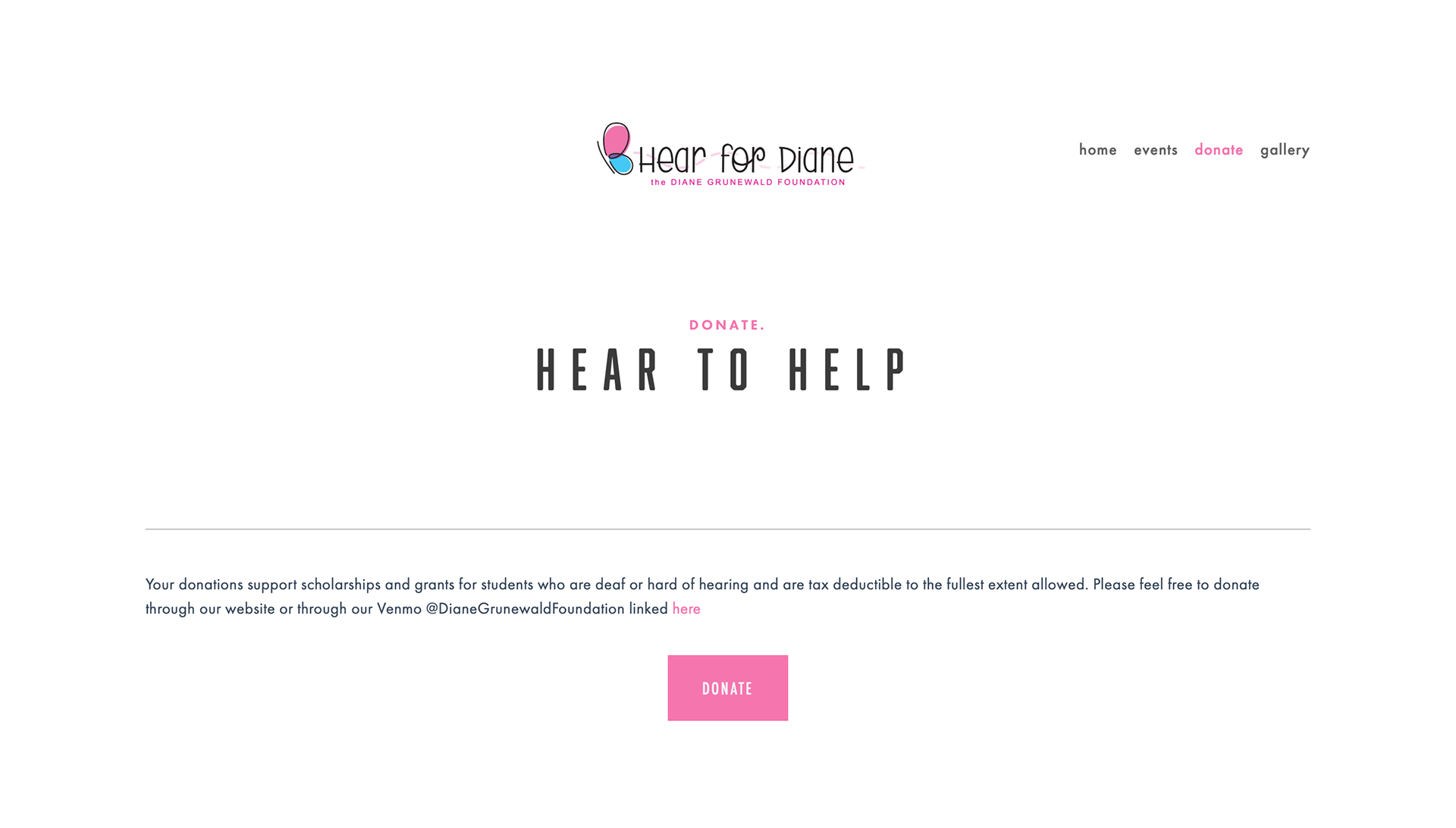 Original Website Donate Page