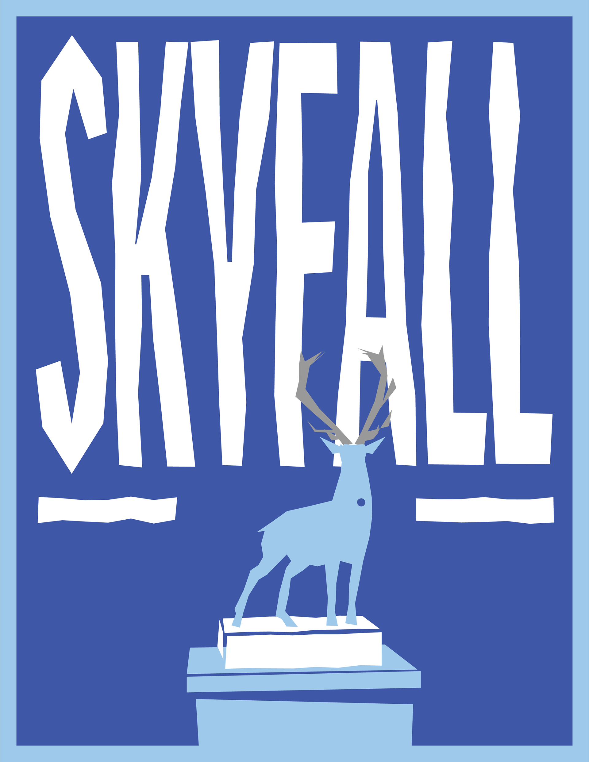 The deer statue at the head of the Skyfall estate
