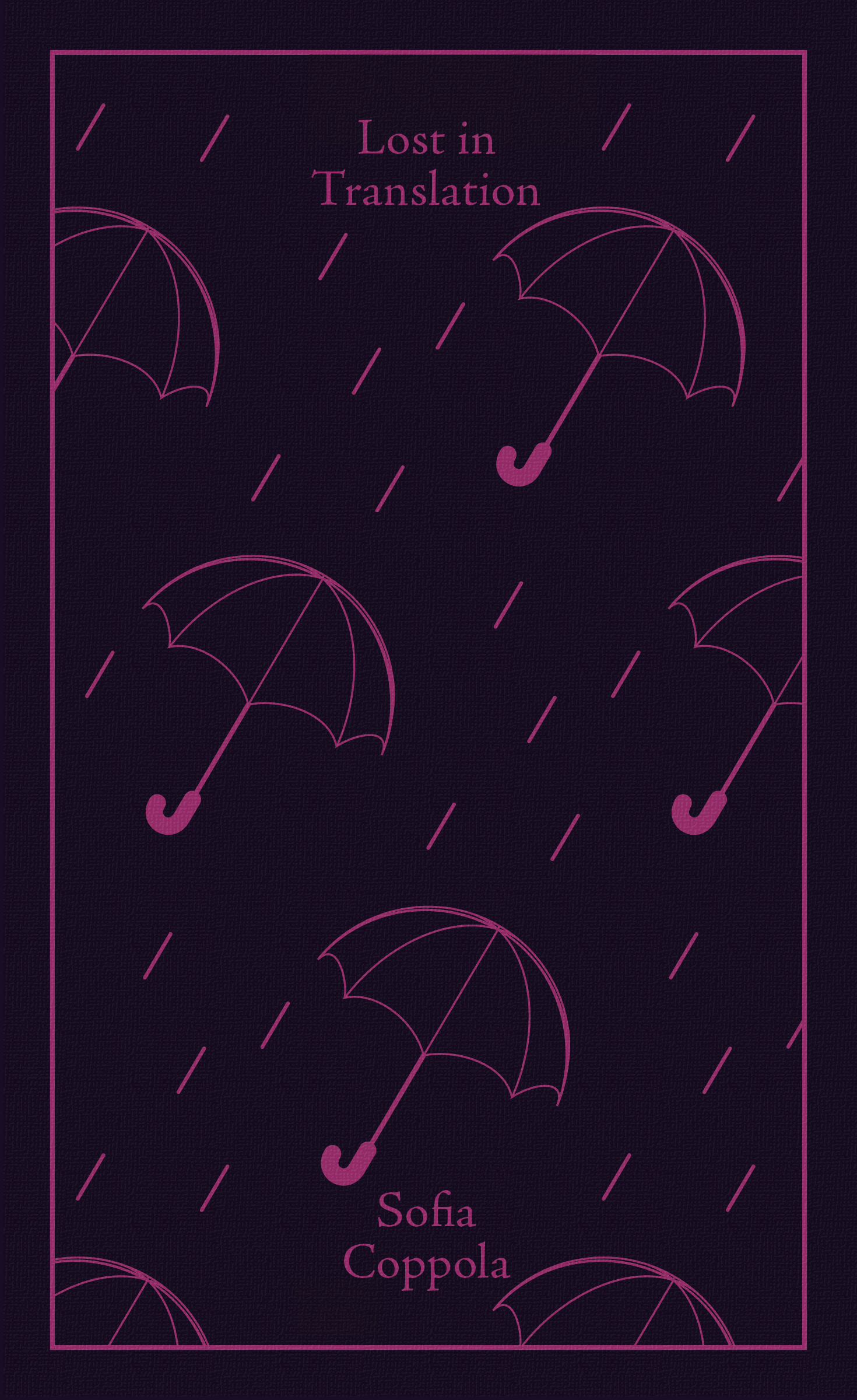 Based on Penguin's exquisite "Clothbound Classics" series, I made a version of Sofia Coppola's Lost In Translation into a novel cover.