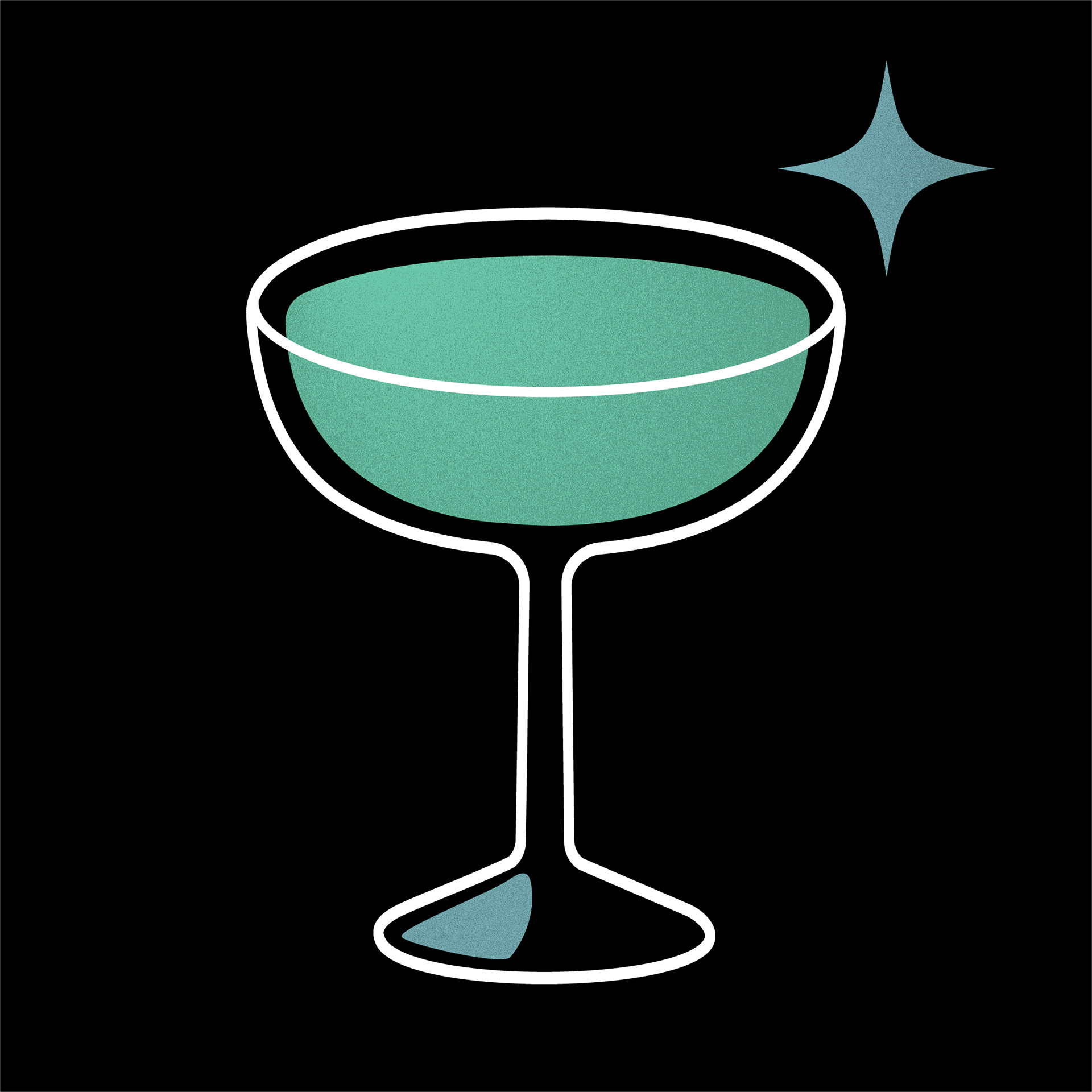 A cocktail graphic made to encapsulate the roaring '20s, the era in which the estate was built.