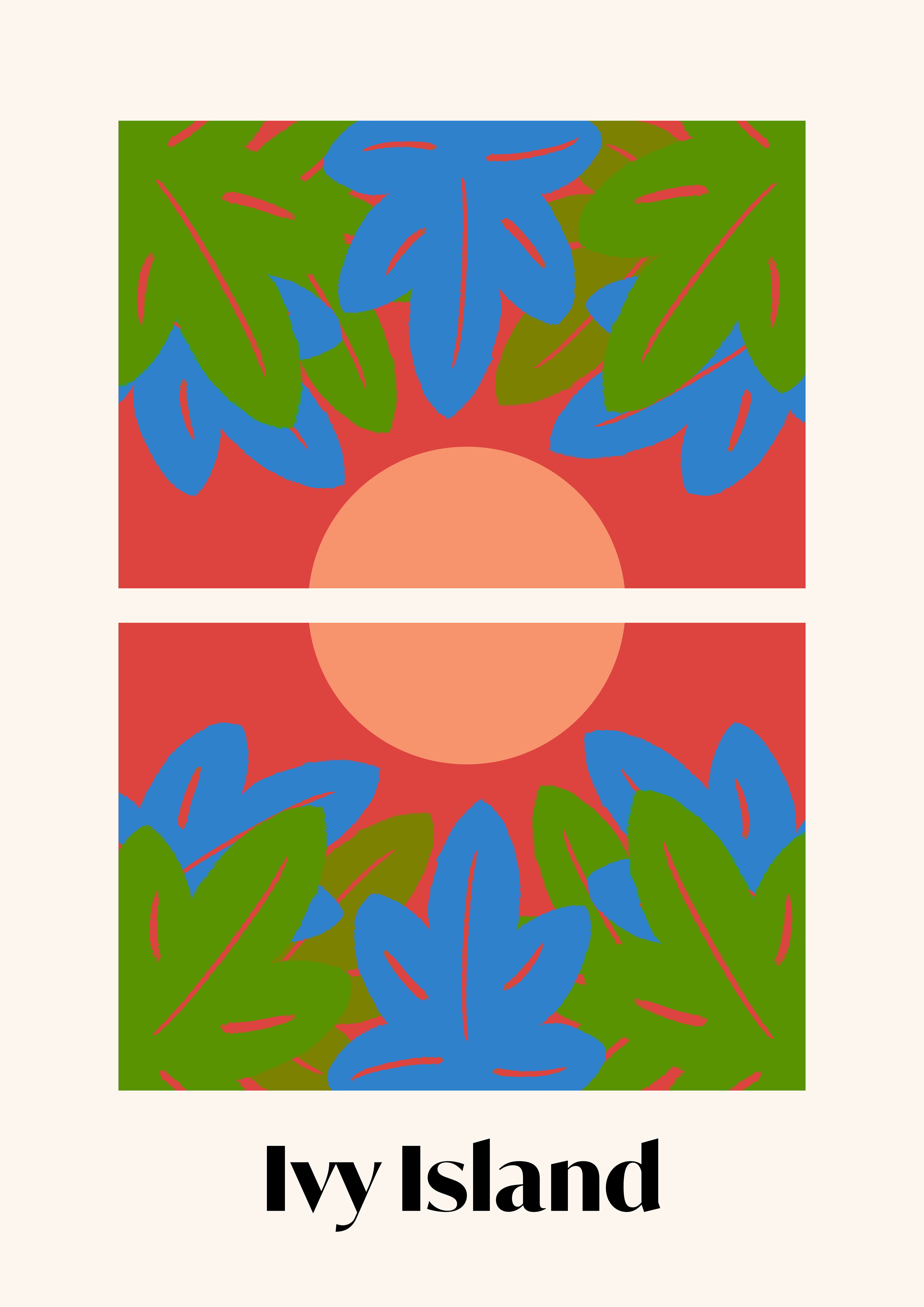 Riffing off of later Matisse cutouts and Ray Eames, I created a novel cover to encapsulate luscious island life in a print-esque format.