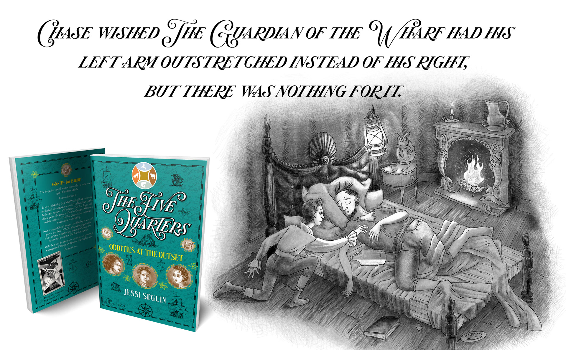 Interior image from The Five Quarters Middle Grade fantasy series