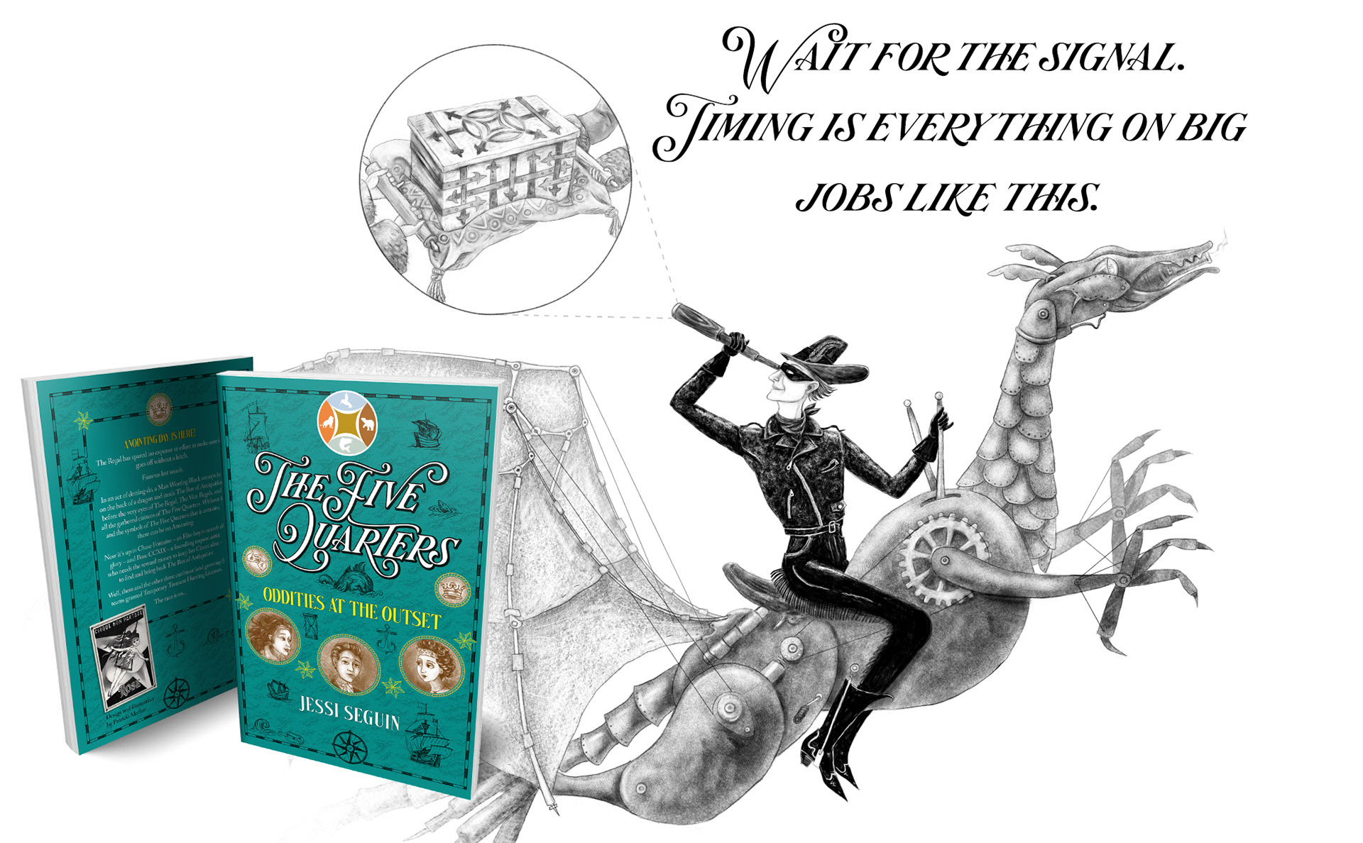 Interior image from The Five Quarters Middle Grade fantasy series