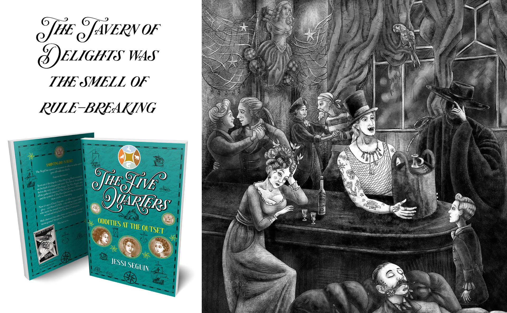 Interior image from The Five Quarters Middle Grade fantasy series