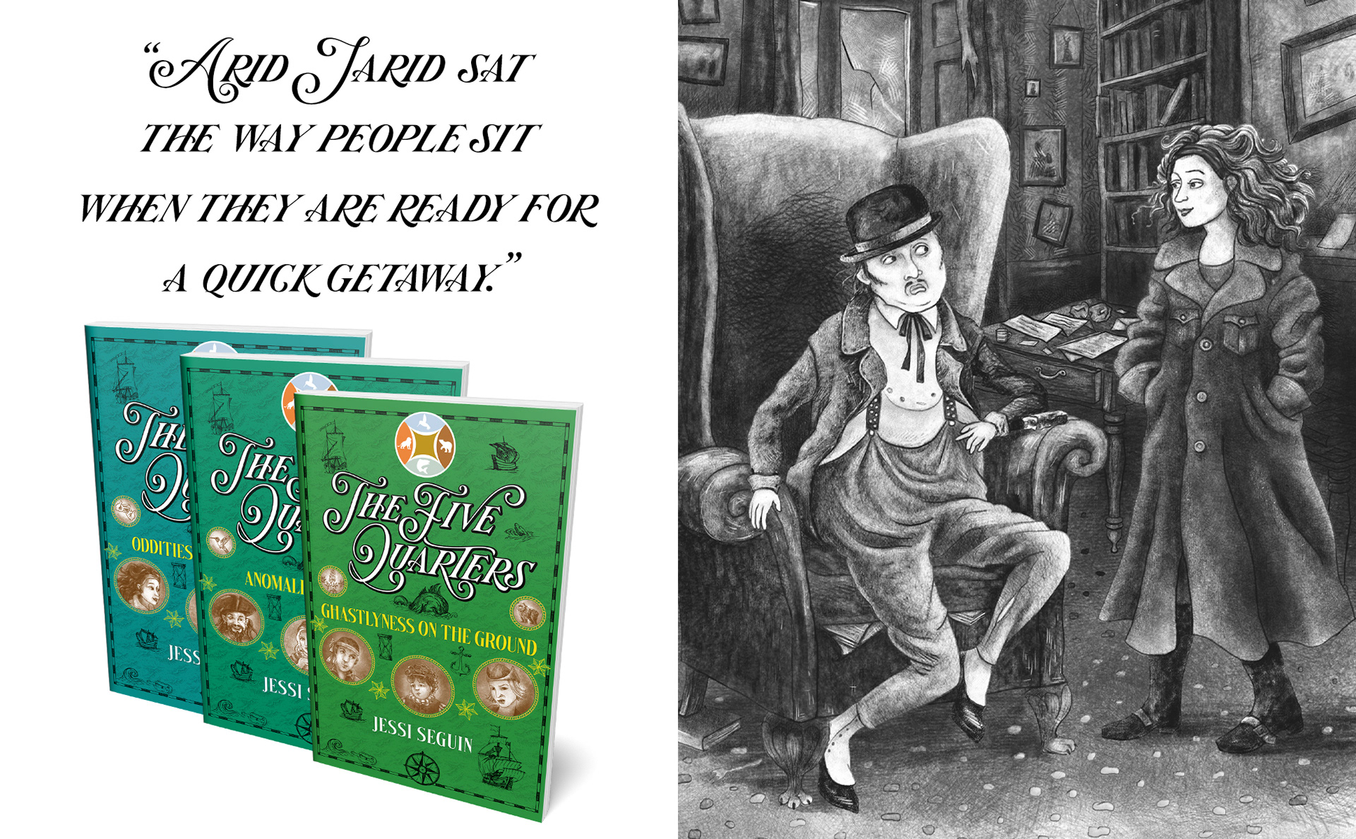 Interior image from The Five Quarters Middle Grade fantasy series