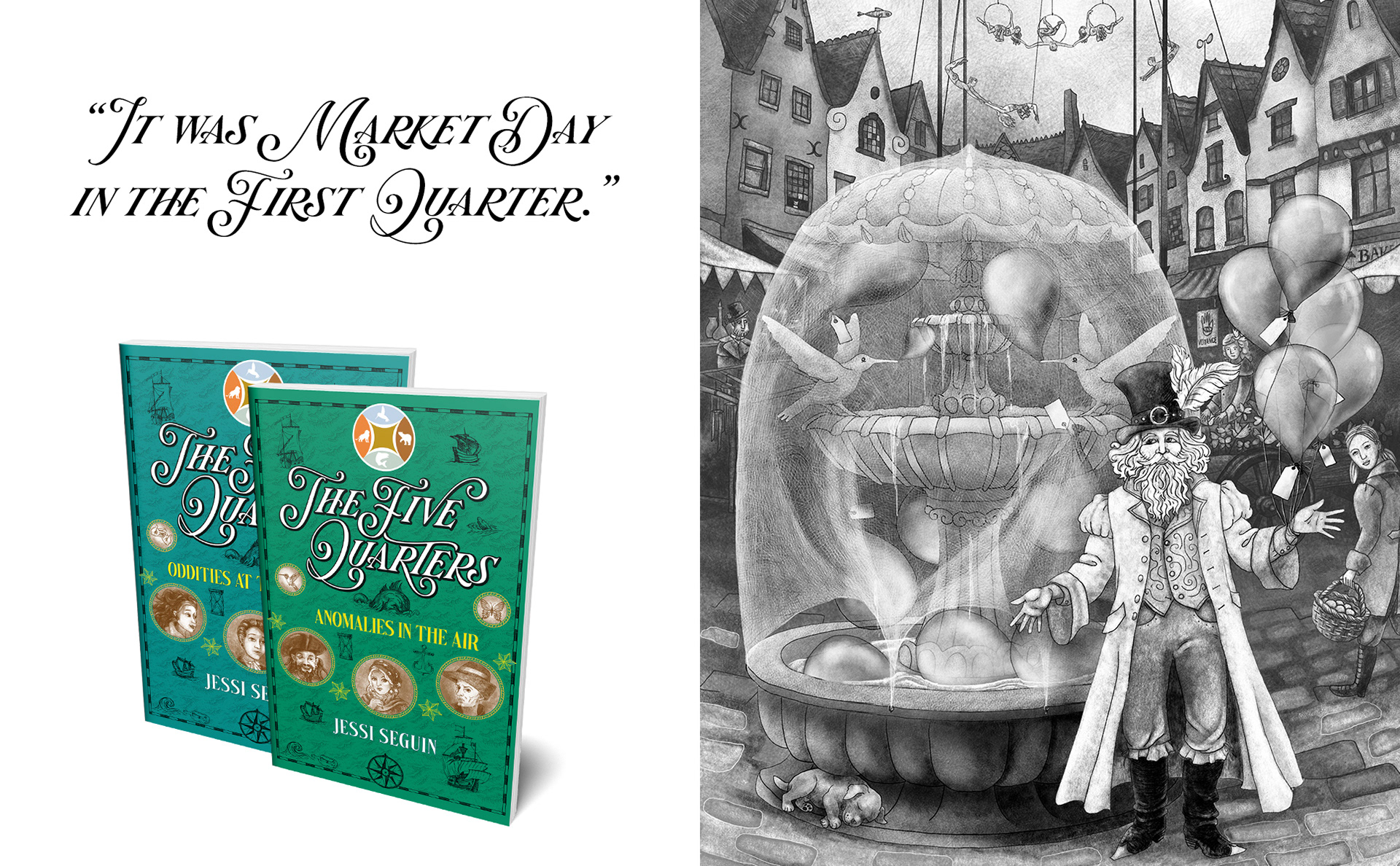 Interior image from The Five Quarters Middle Grade fantasy series