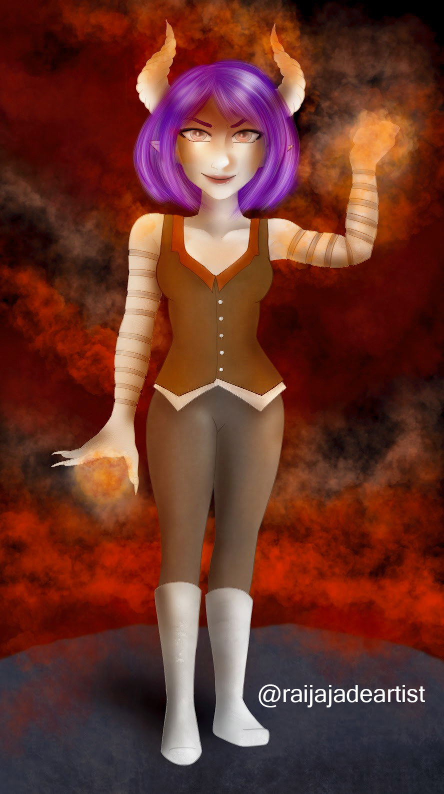 OG Demon Character, Digital Illustration, Procreate, 2023