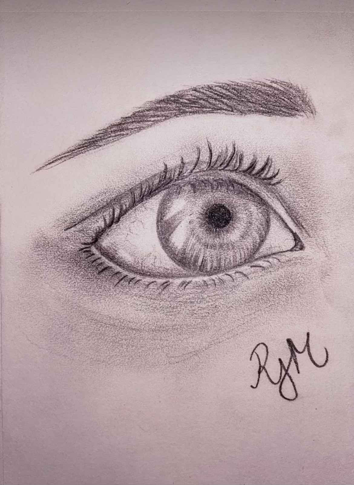 Soulful Eye, Graphite on Paper, 2023