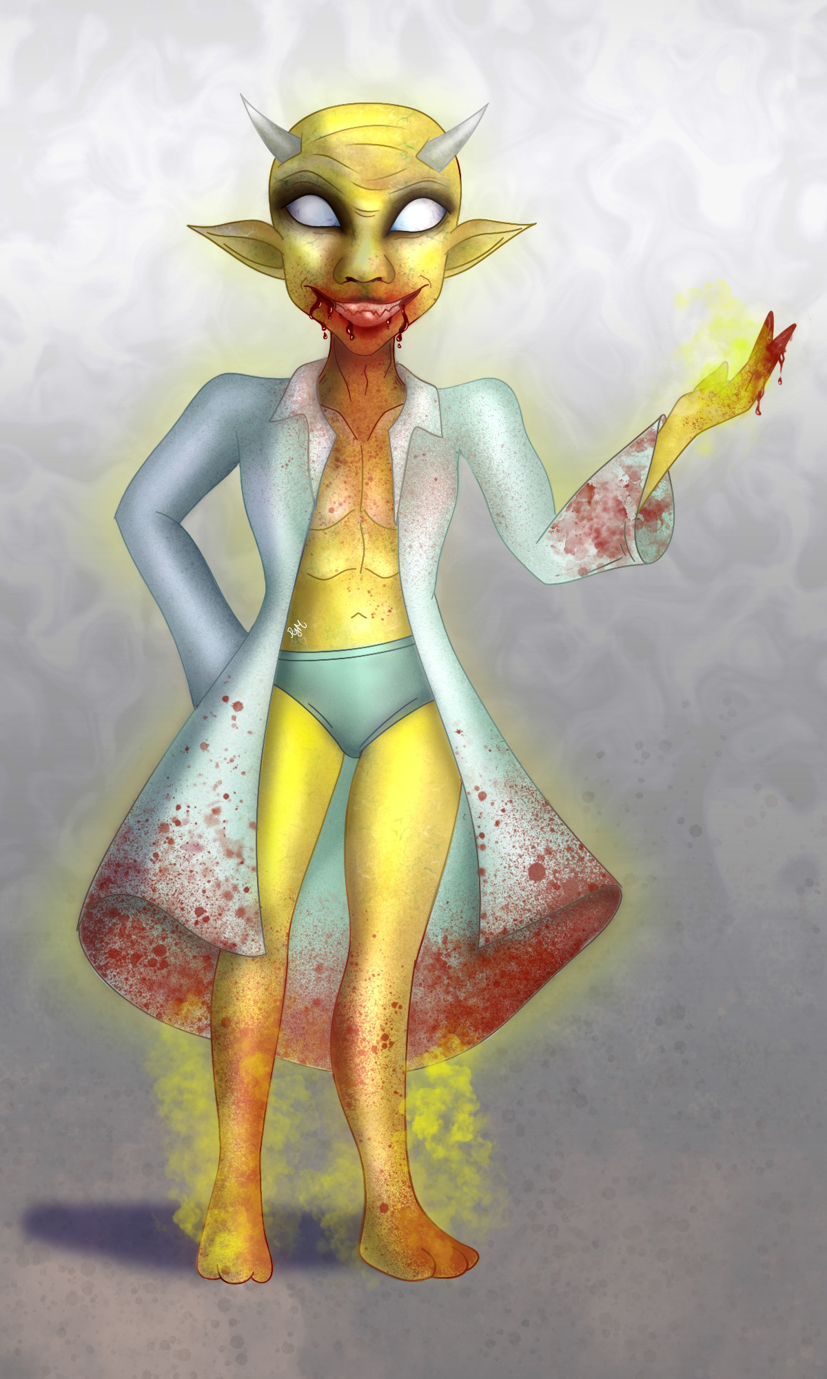 OG Demon Character, Digital Illustration, Procreate, 2024