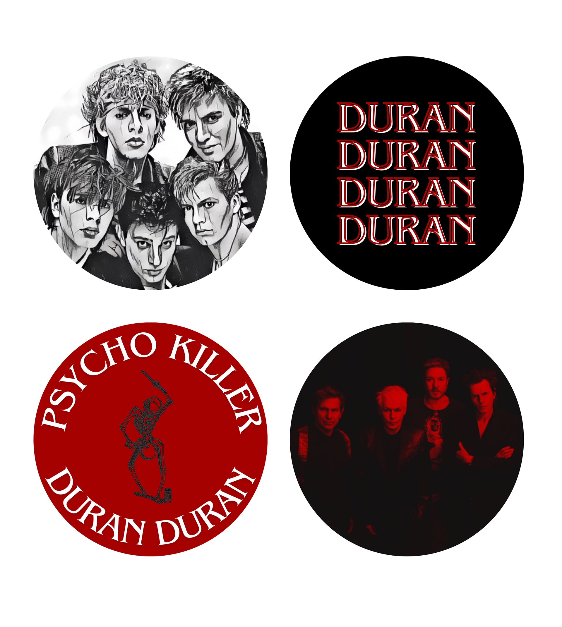 Mock Duran Duran Pins