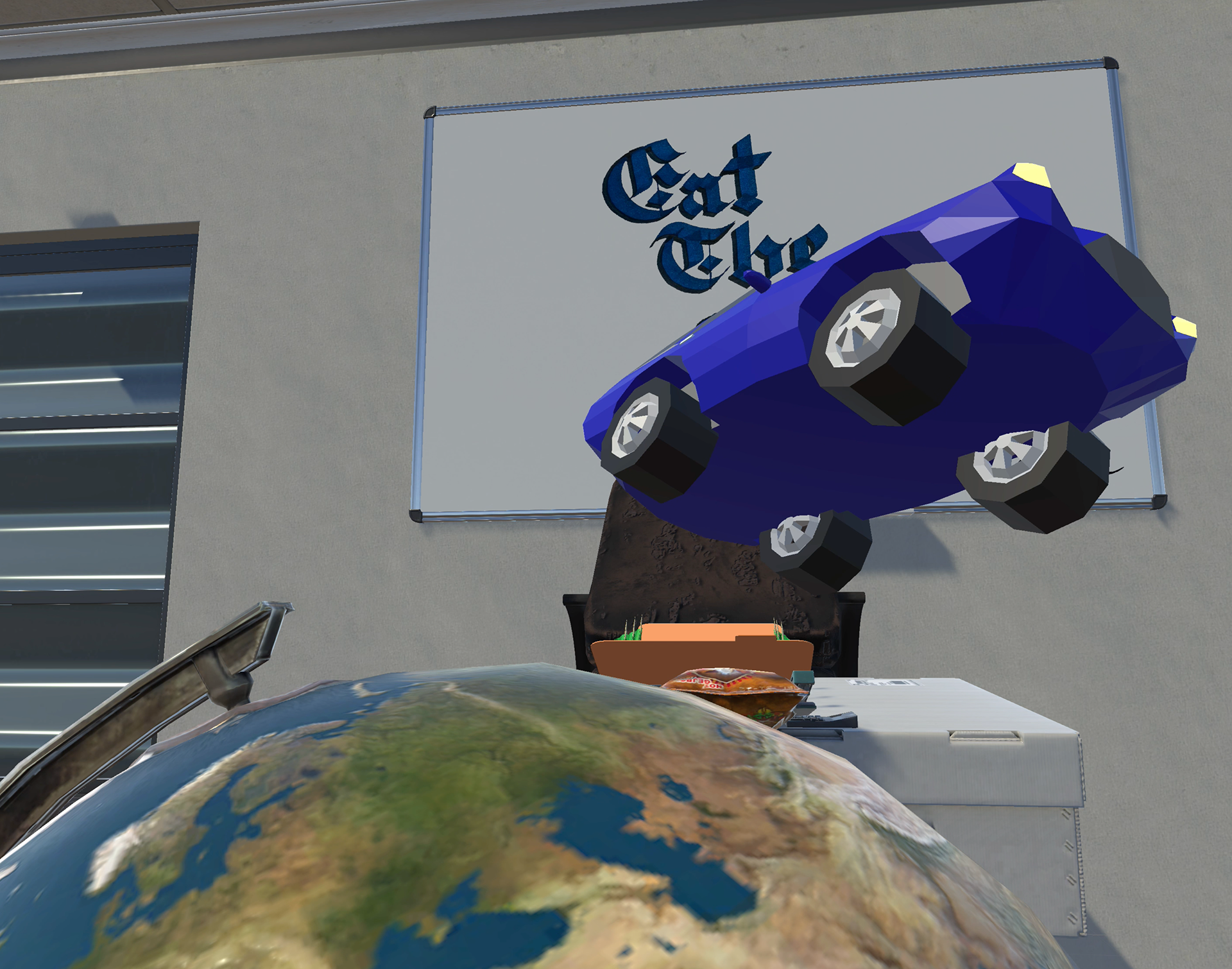 Sorry I missed your call, I am only just JUMPING OVER THE ENTIRE EARTH IN MY CAR. ...leave a msg