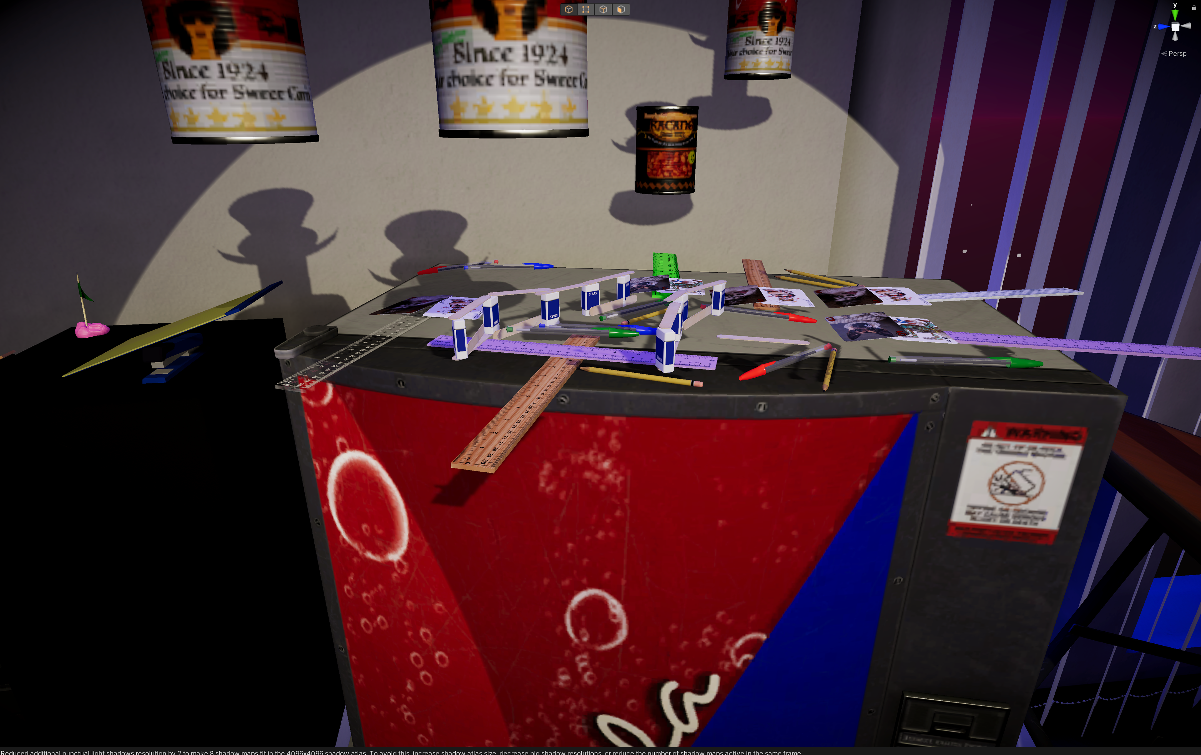 "Uh.. why are those cans just floating?" Who cares, nerd. Why don't your parents love you?