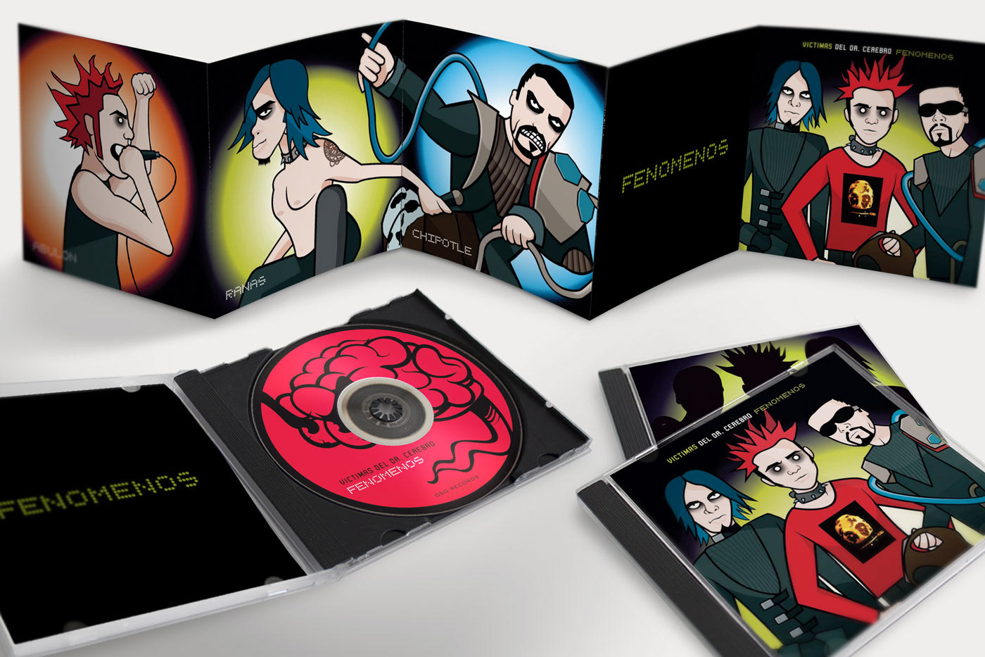 Mark Anthony Munoz: Victimas del Dr. Cerebro "Fenomenos" CD Illustration
