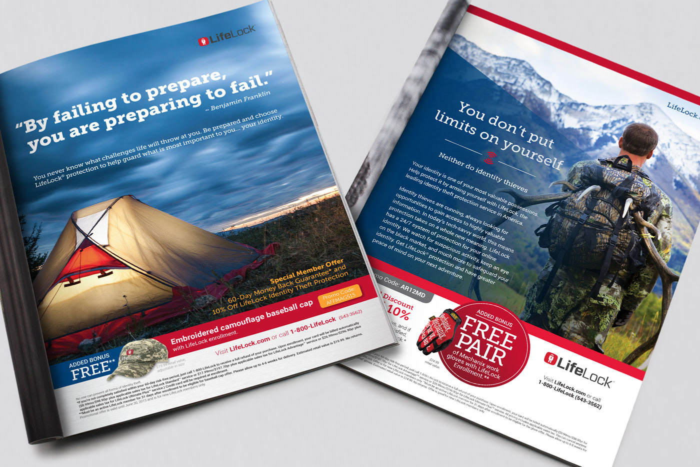 Mark Anthony Munoz LifeLock Partner Campaign: Print Ads