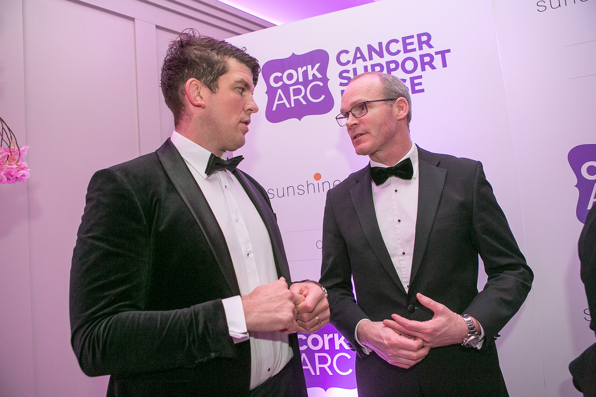 Munster and Ireland Rugby Donnacha O'Callaghan and Deputy Prime Minister Simon Coveney TD Tanaiste