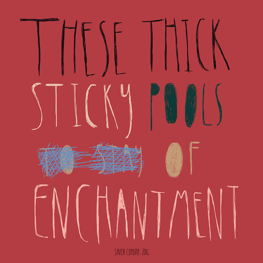 Thick Sticky Pools, experimental illustration, 2016