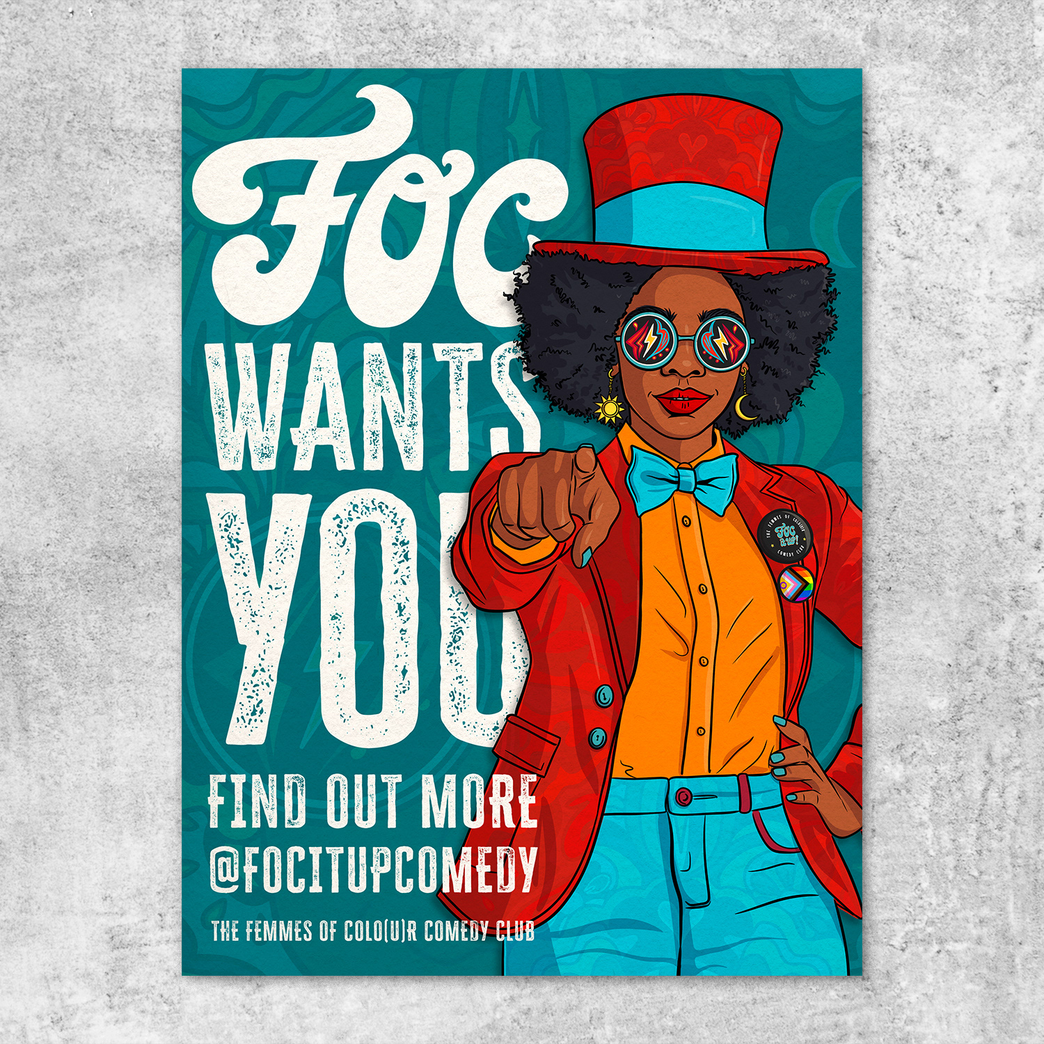 FOC Wants You, poster design + illustration, 2025