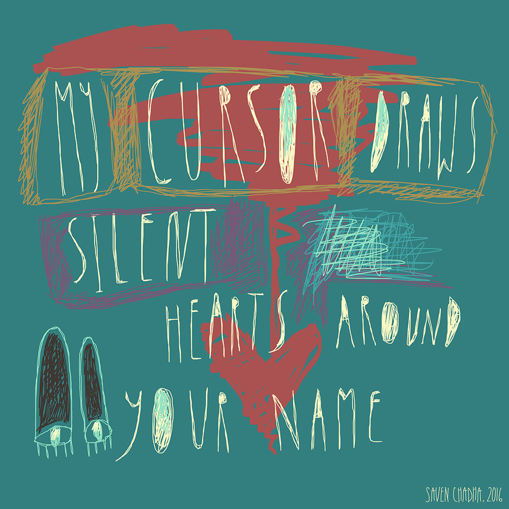 Silent Hearts, experimental illustration, 2016