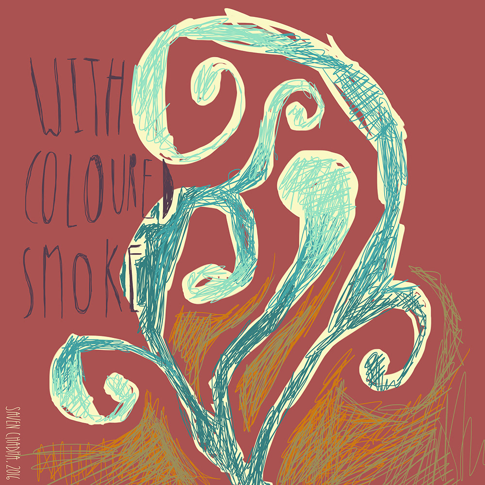 Coloured Smoke, experimental illustration, 2016
