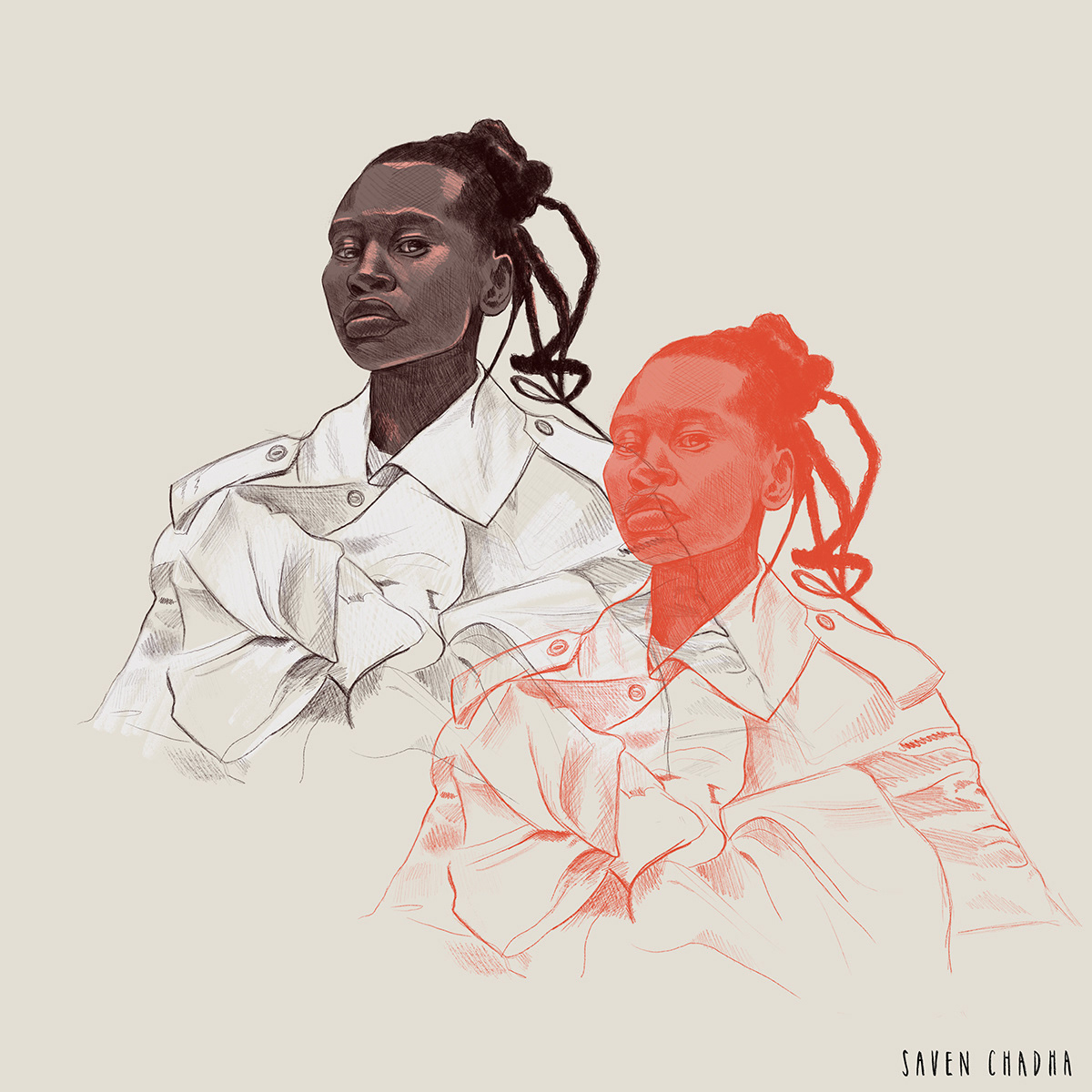 Alex Wek in Dazed Magazine, 2022