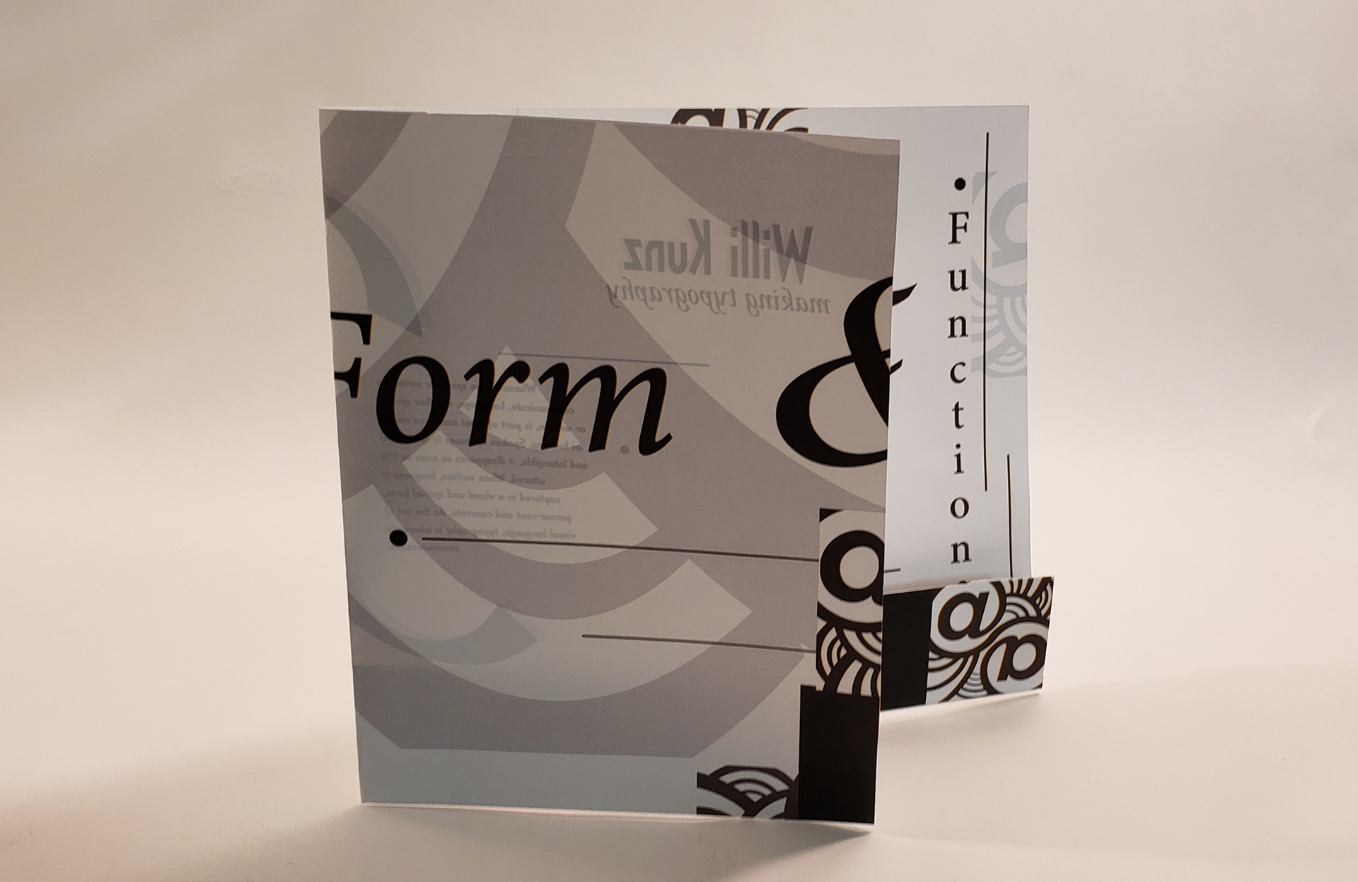 Folded Typographic Study, Depth Demonstration