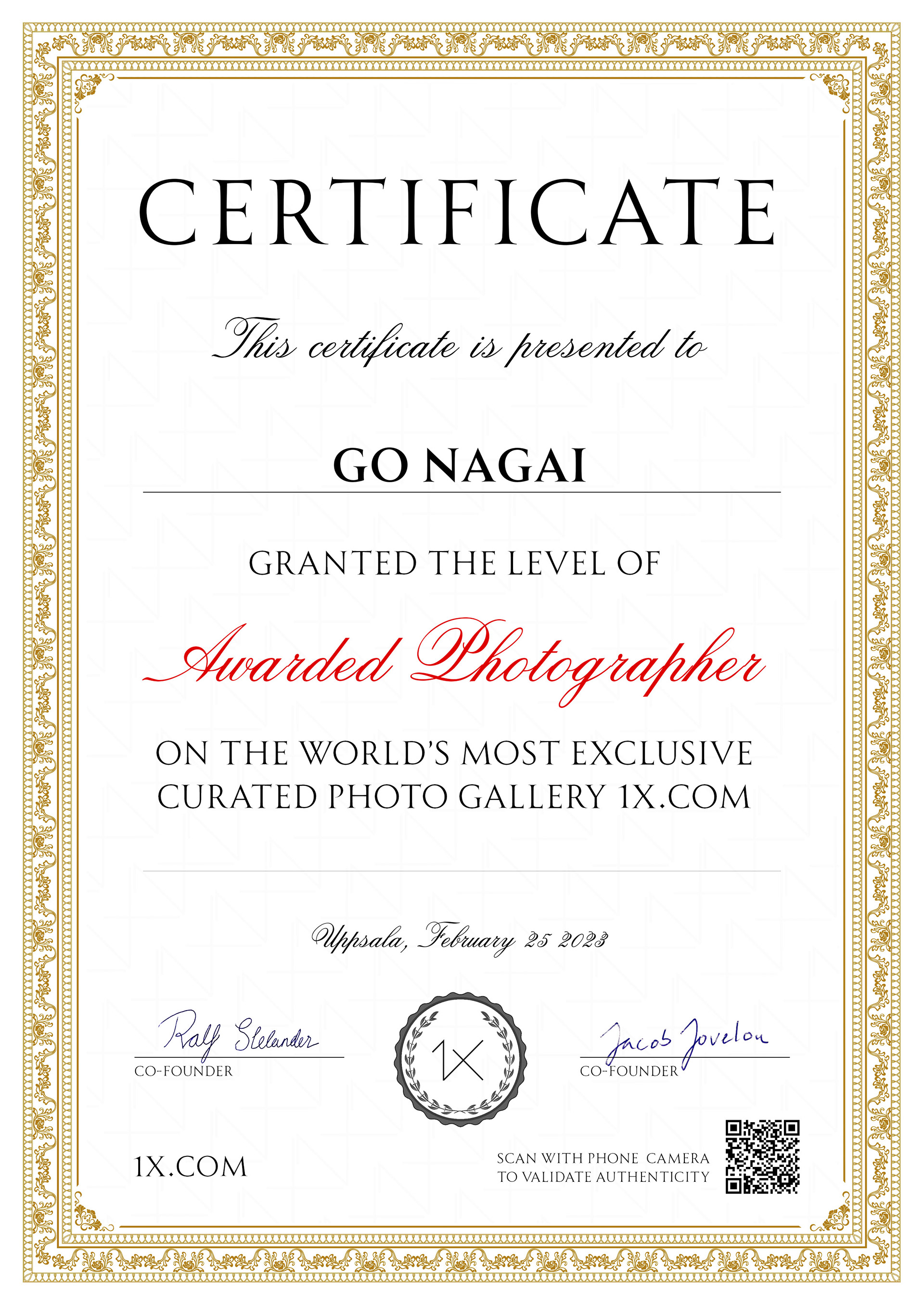 Awarded Photographer