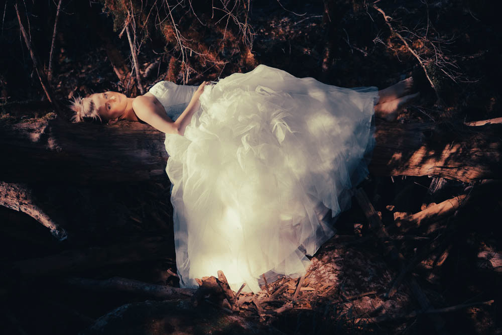 photo de la mariée au repos