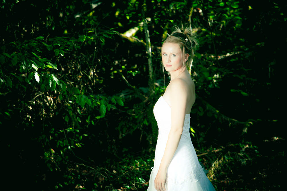 photo de la mariée en nature