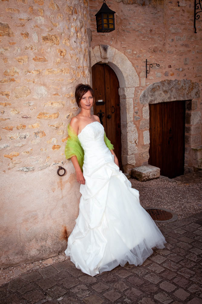 la mariée au voile vert