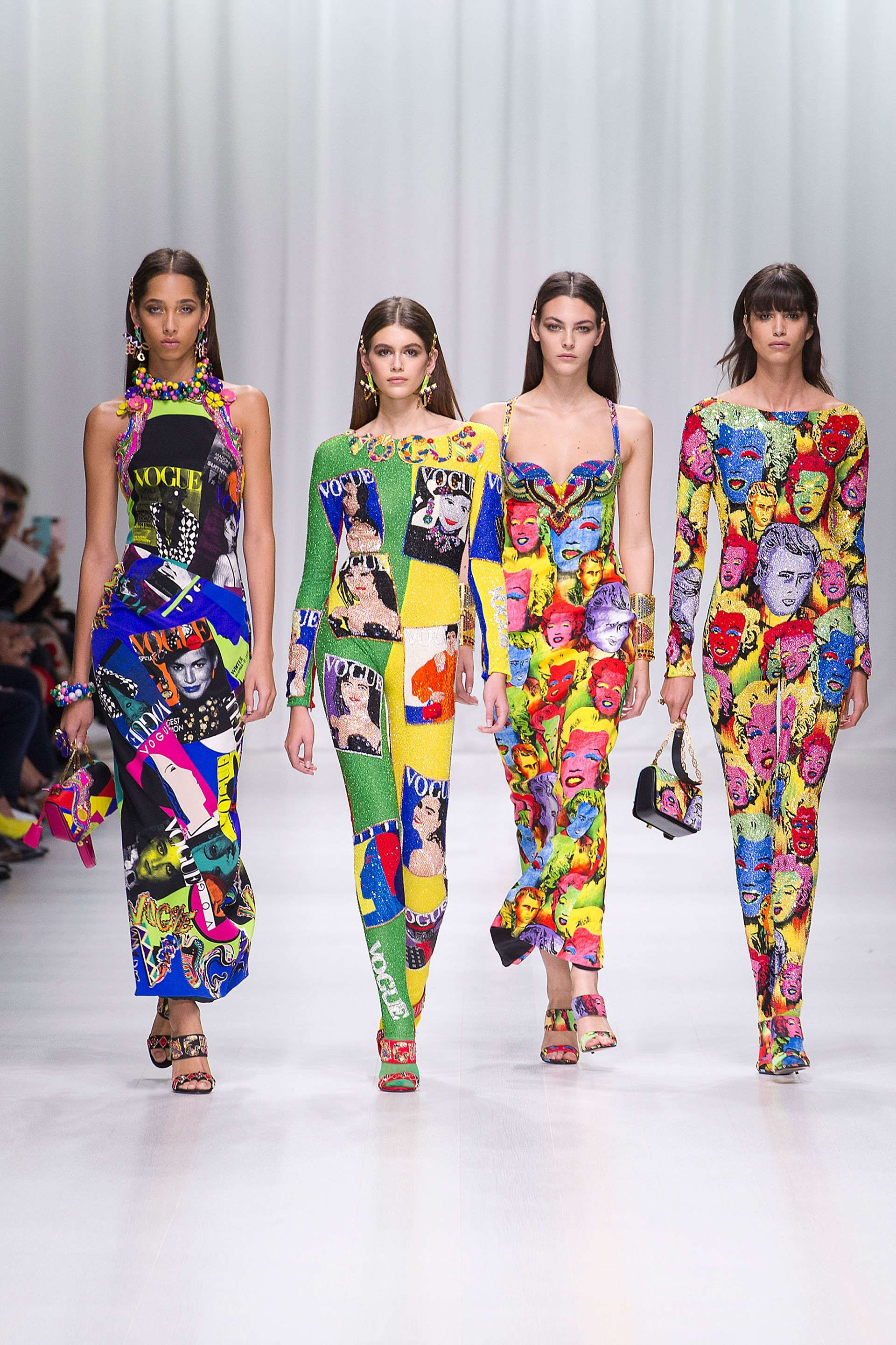 Versace's supermodels reunite at Milan fashion show