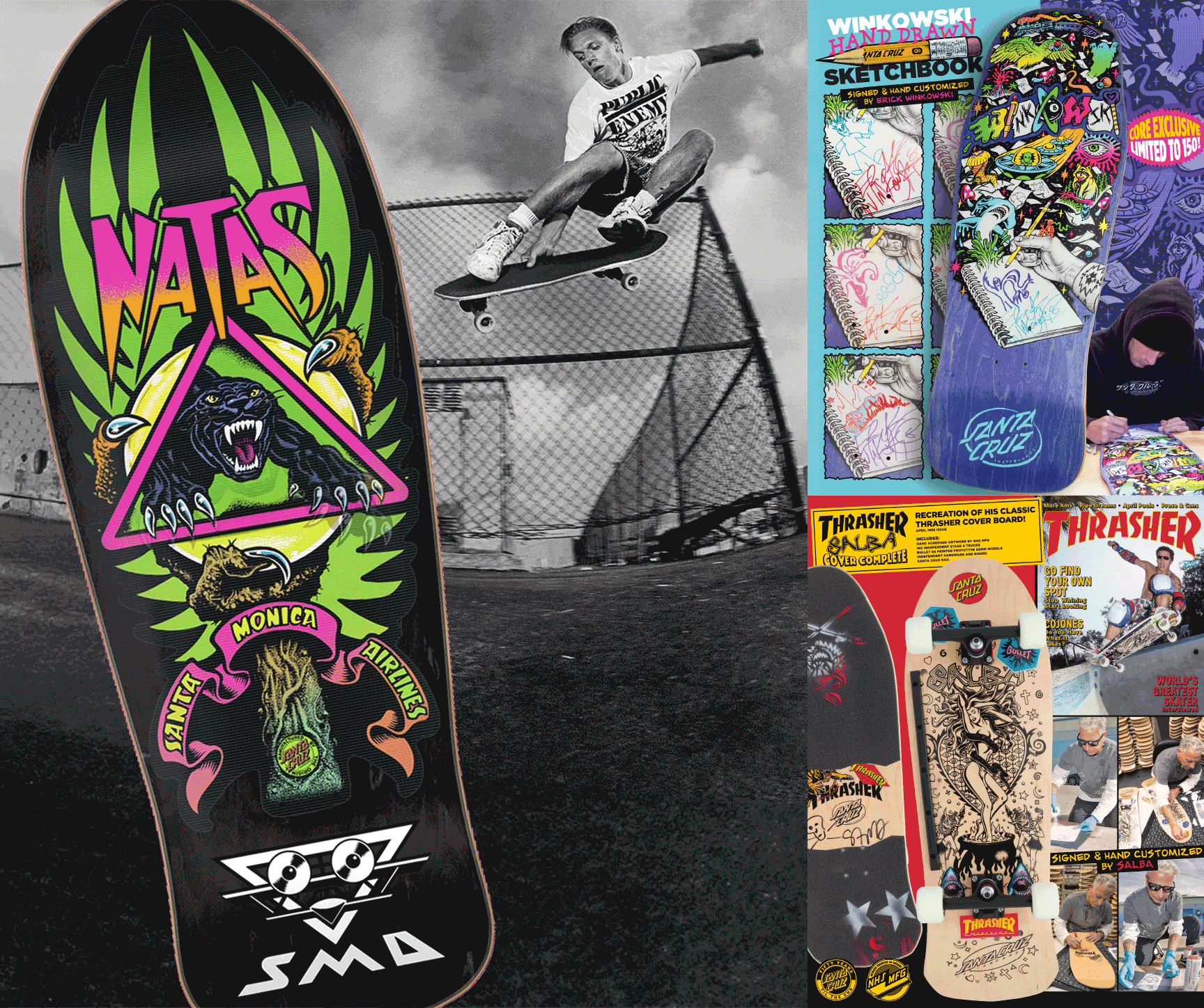 created by chip, chip Marucci, graphic design, art director, creative director, Natas, Winkowski, Salba, Jake Wooten, Eric Dressen, Jereme Knibbs, Tom Asta, Rob Roskopp, Justin Sommer, Screaming Hand, Transcend Series, VX Deck, Mario McCoy, Blake Johnson, Fabiana Delfino, Carver, Cruisers, Skateboards, Complete Skateboards, Longboards, Slasher, Keith Meek,