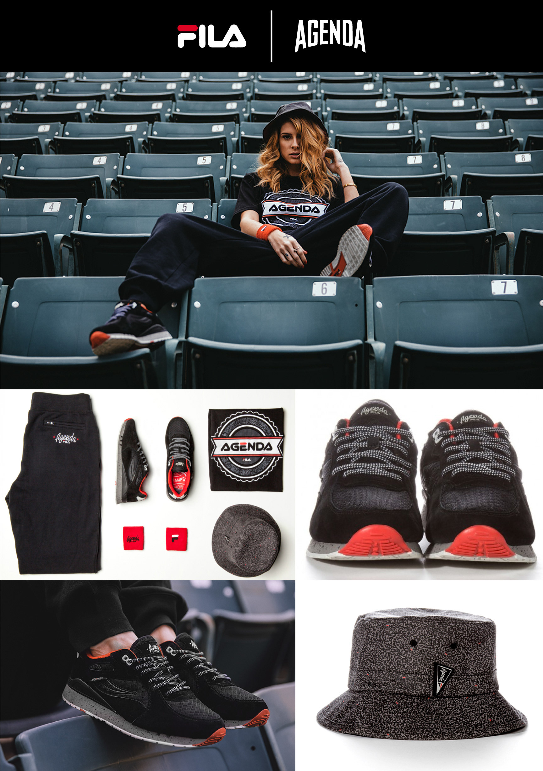 created by chip, chip Marucci, graphic design, art director, creative director, Fila, Agenda, footwear collection, apparel design, graphic, headwear, footwear color and material, design and concept ideation