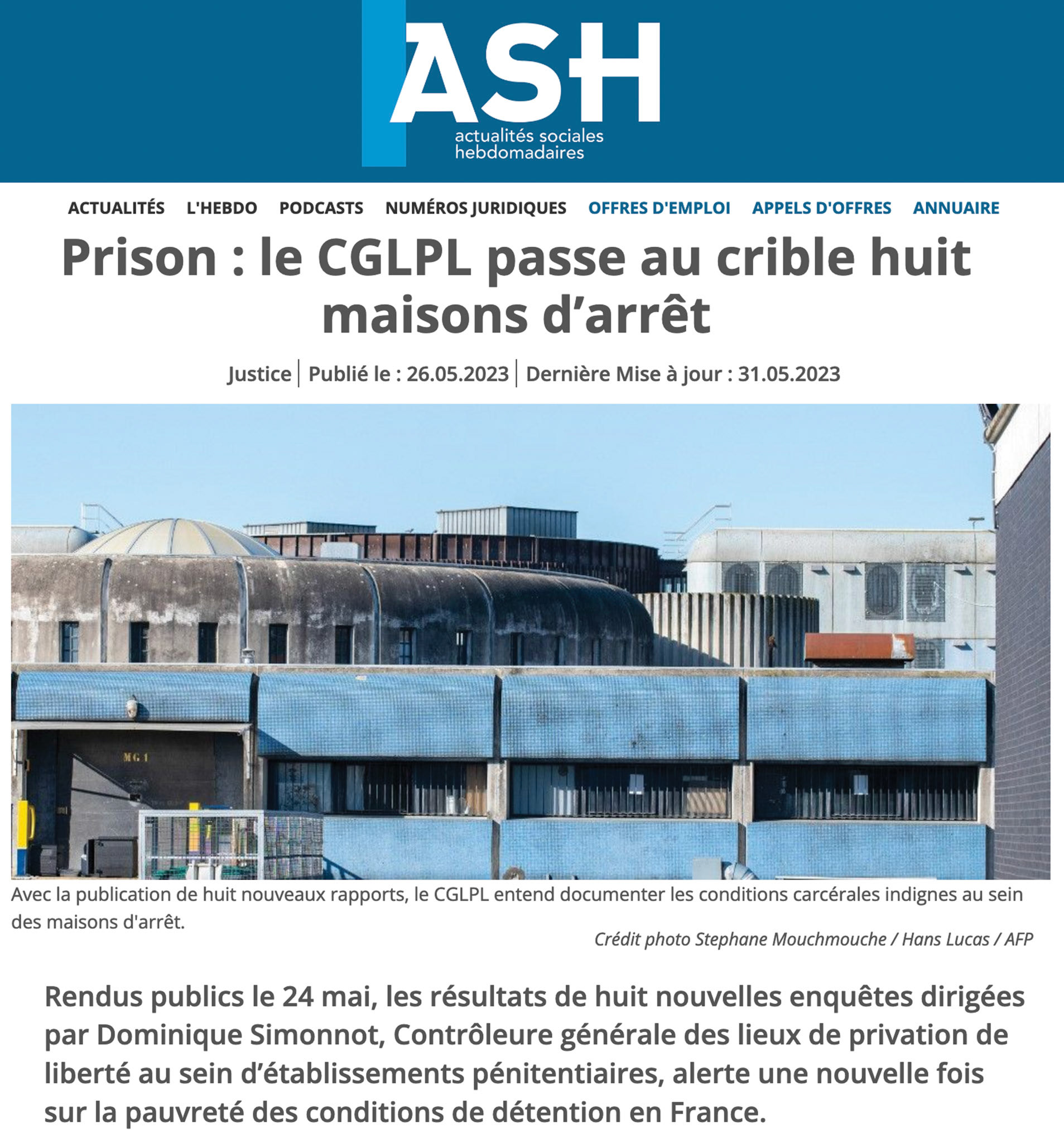 ASH Actualités Sociales Hebdomadaires