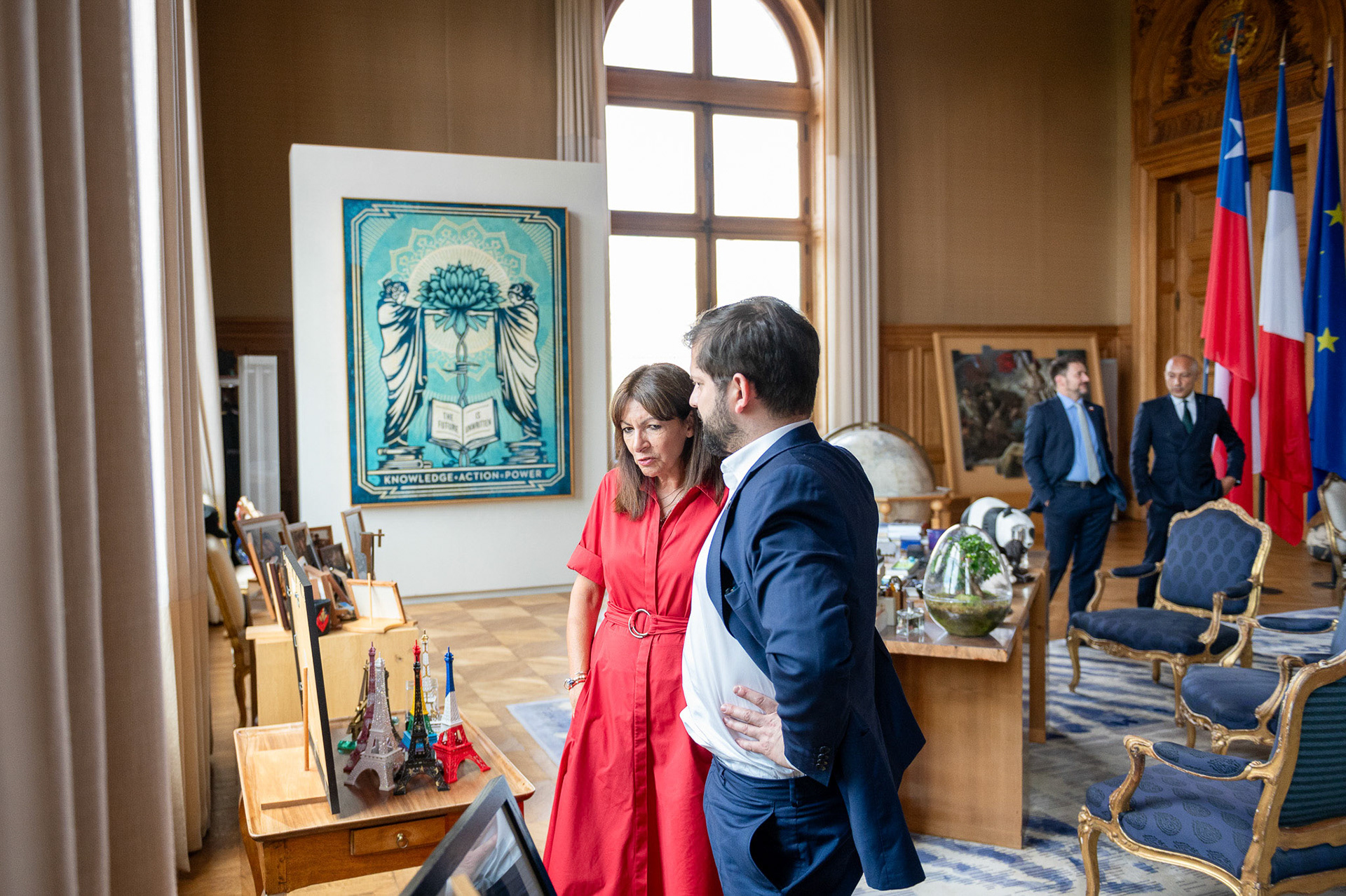 Anne Hidalgo, maire de Paris, Gabriel Boric, Président du Chili, Hôtel de Ville de Paris