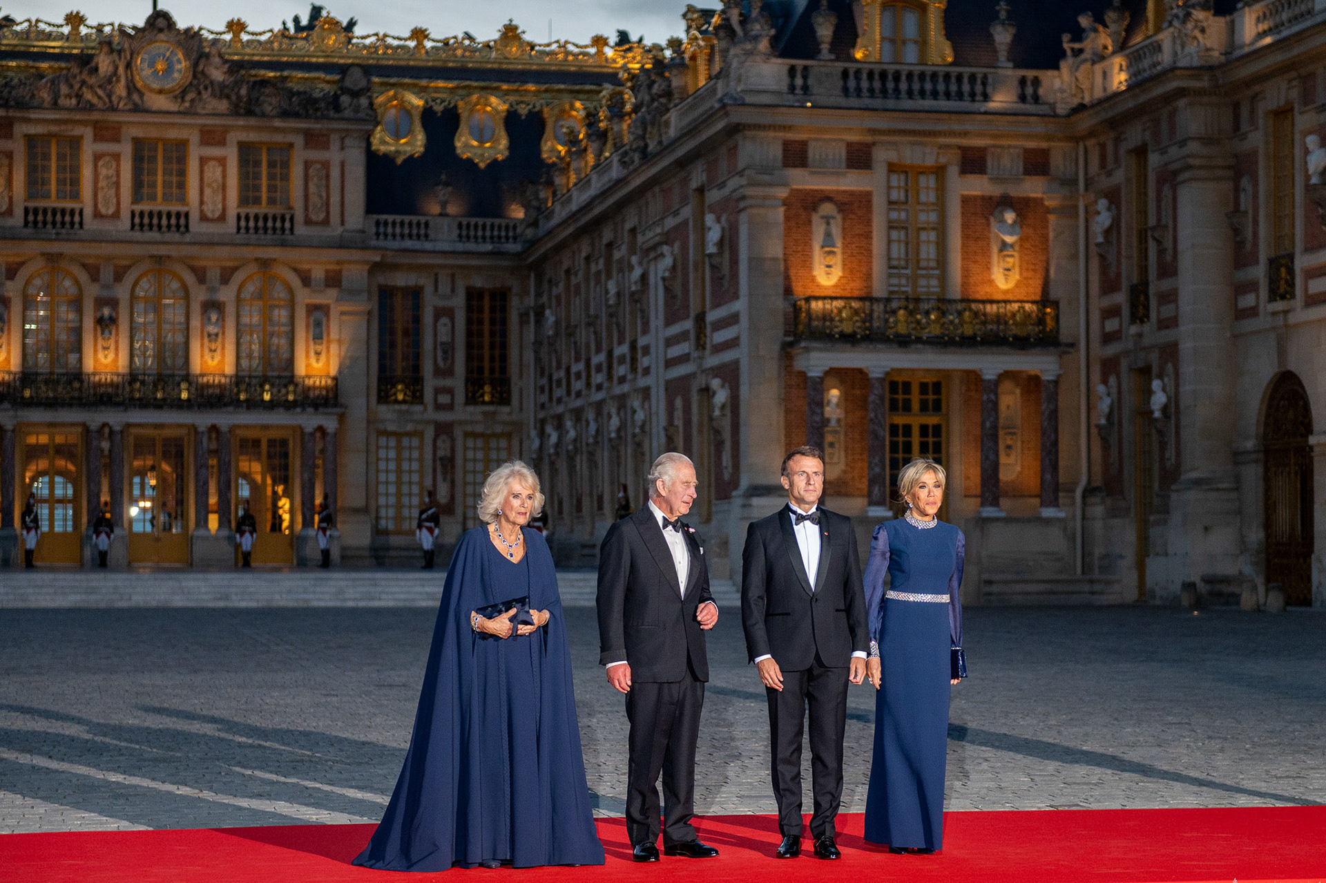 Charles III Roi d'Angleterre, Emmanuel Macron et leurs épouses, Versailles