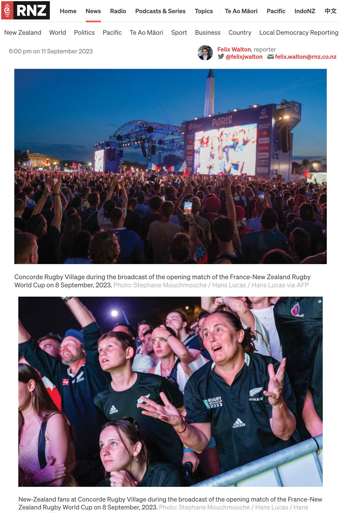 RNZ Radio New Zealand (Nouvelle Zélande)