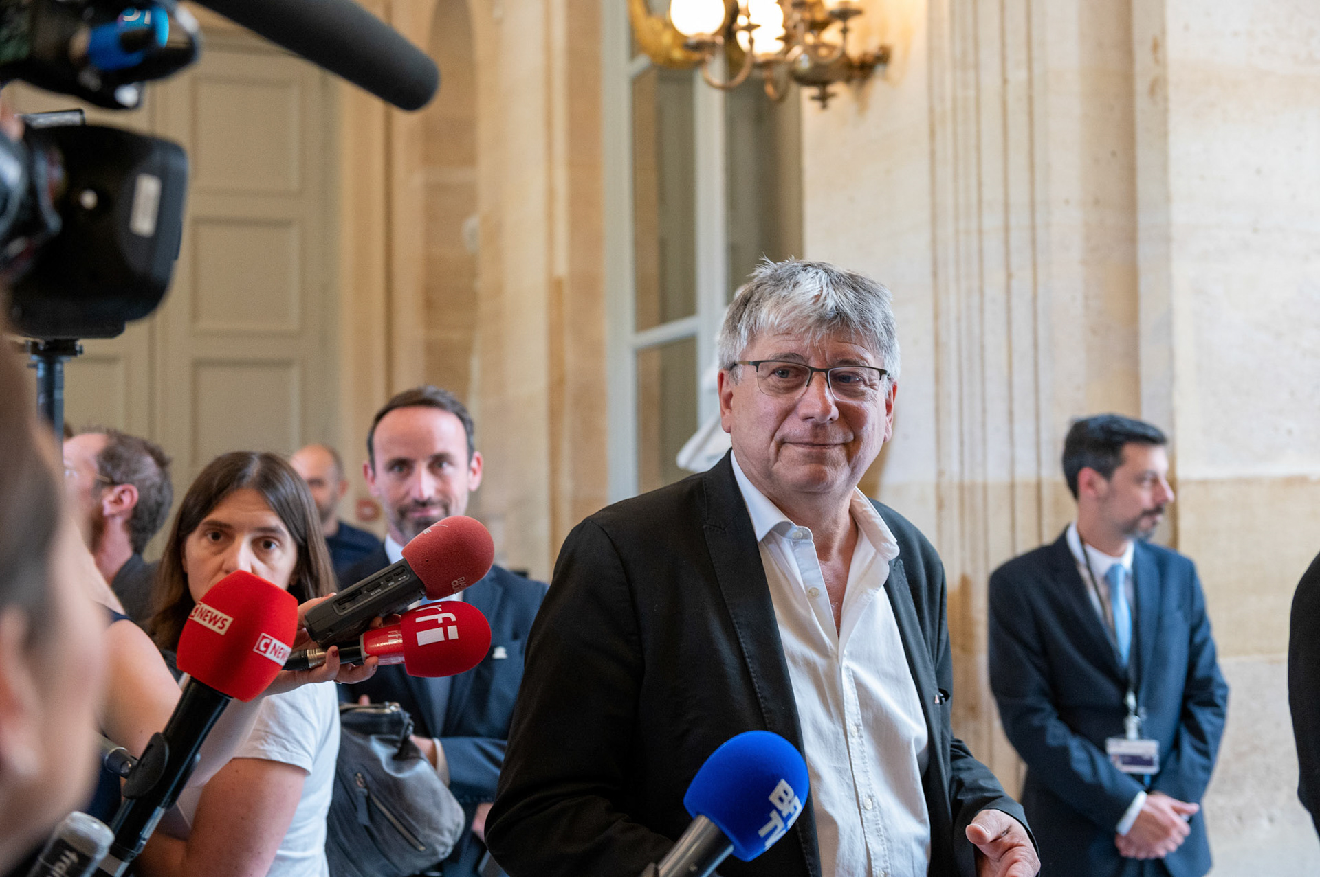 Eric Coquerel, salle des quatre colonnes, Palais Bourbon