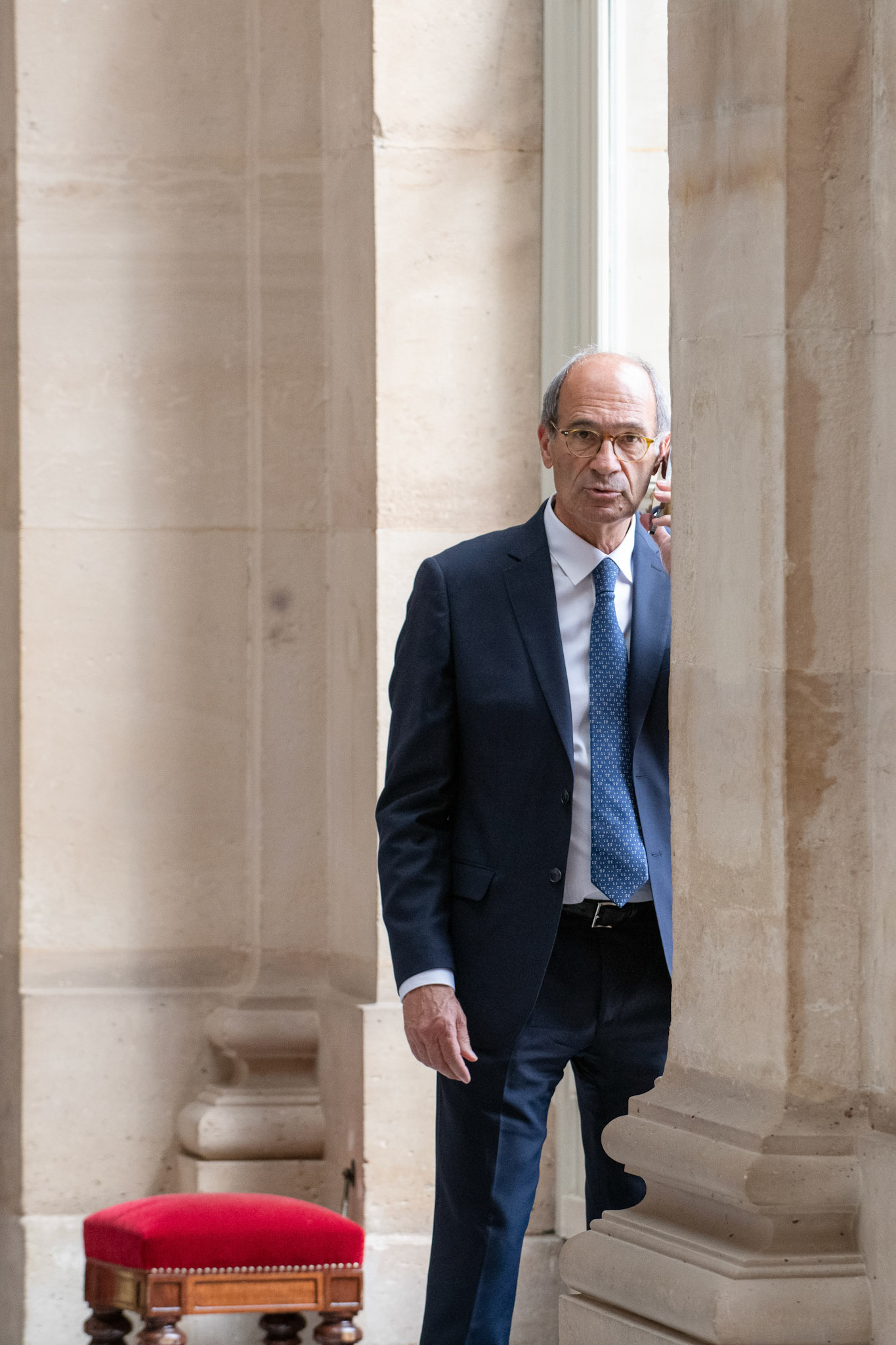 Eric Woerth, couloirs du Palais Bourbon