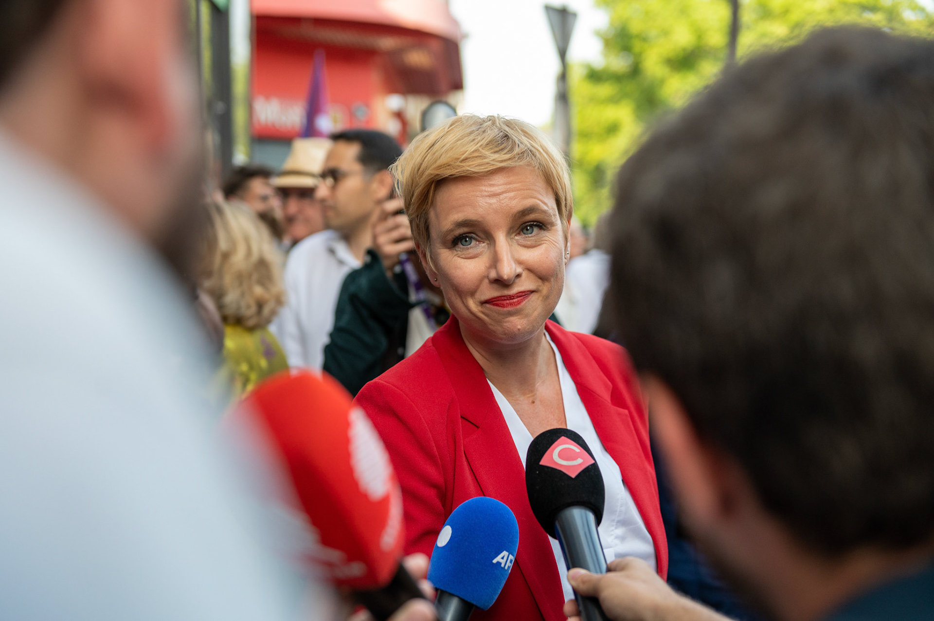 Clémentine Autain, soirée électorale législatives, Elysée Montmartre