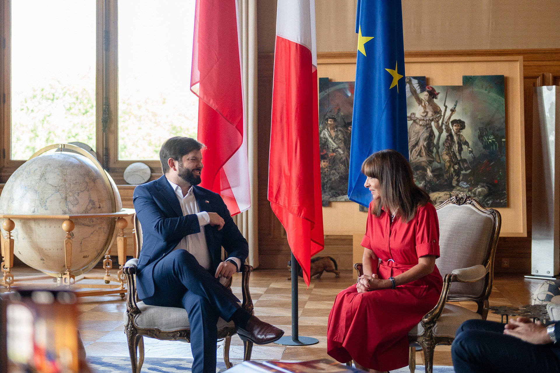 Anne Hidalgo, maire de Paris, Gabriel Boric, Président du Chili, Hôtel de Ville de Paris