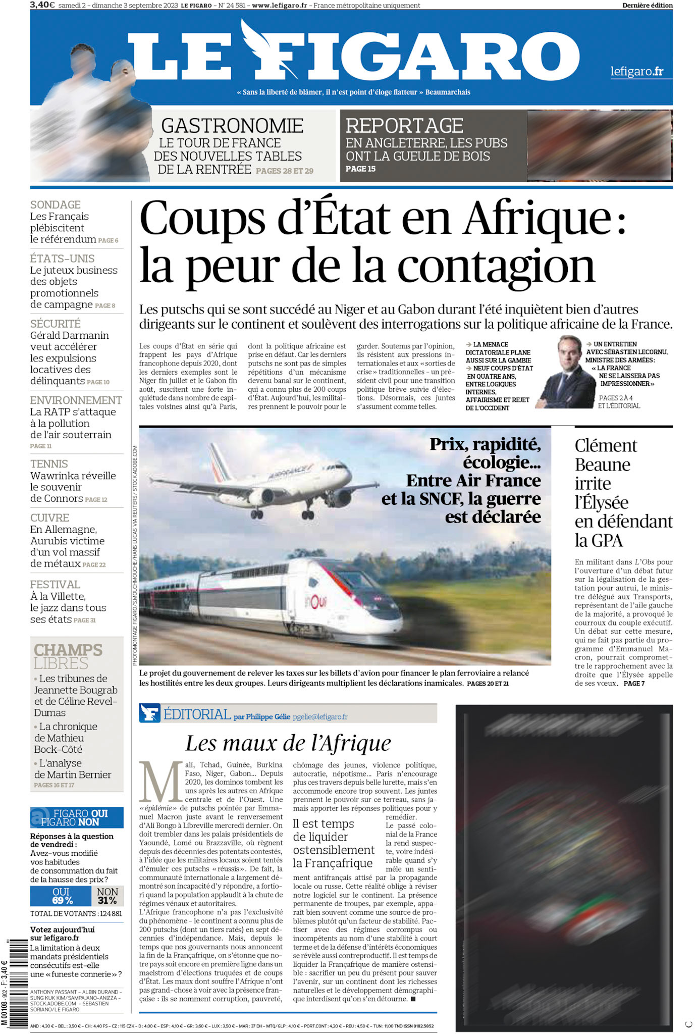 Le Figaro, Une