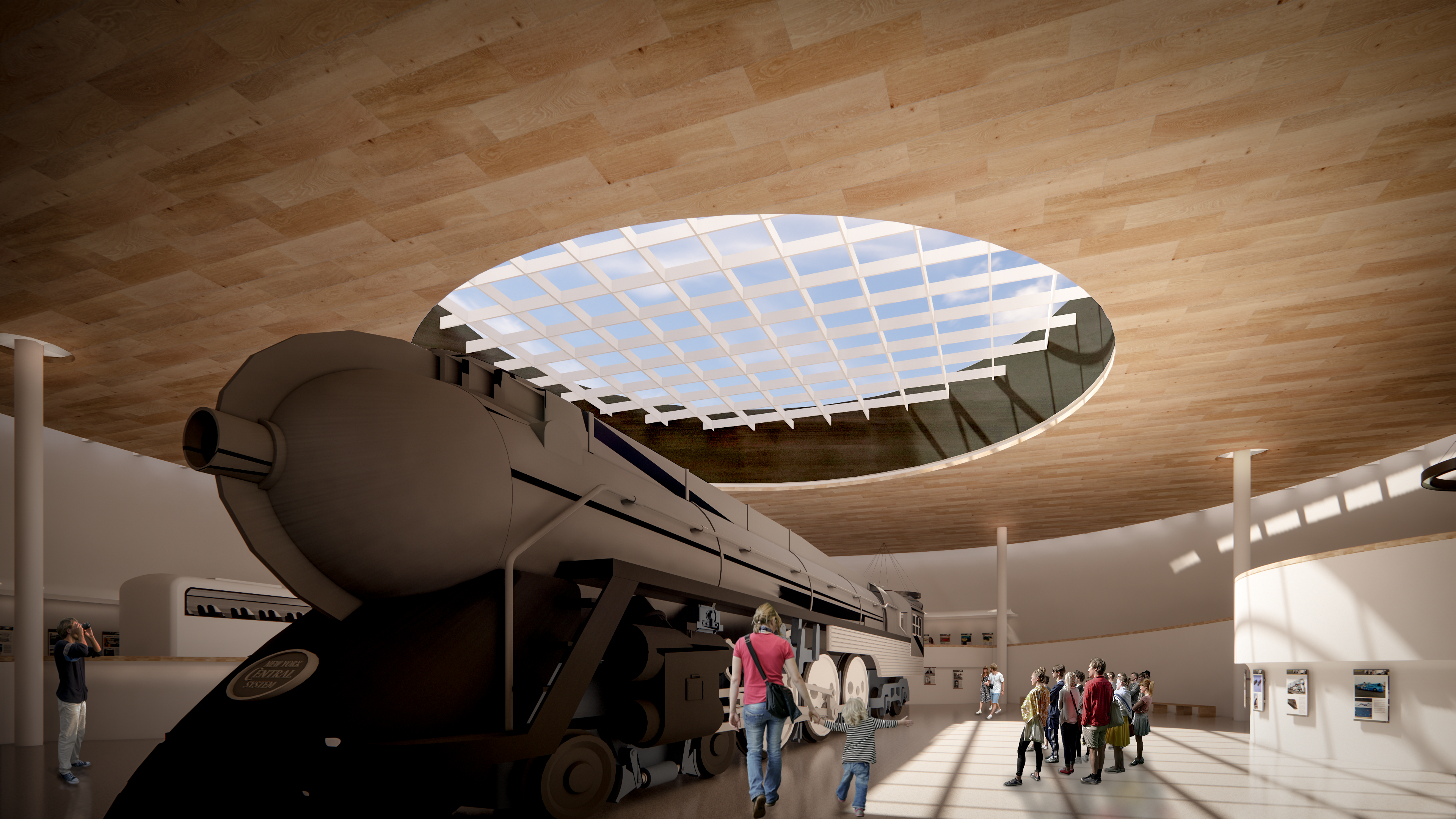 Rendering of S1 Steam Locomotive Exhibit