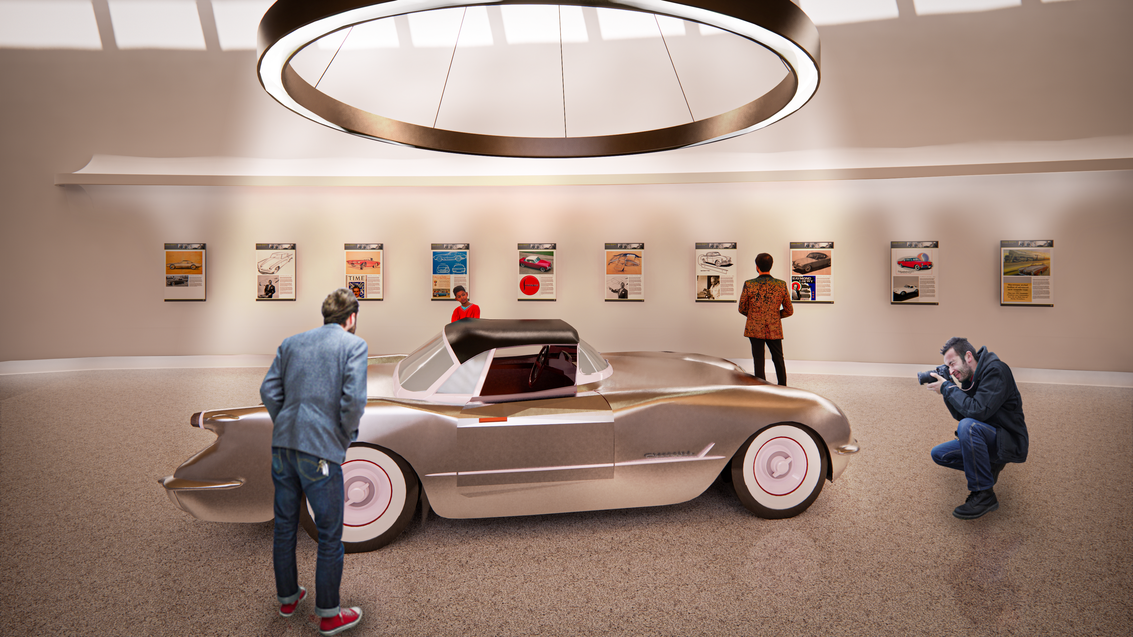 Rendering of Studebaker Starliner Exhibit