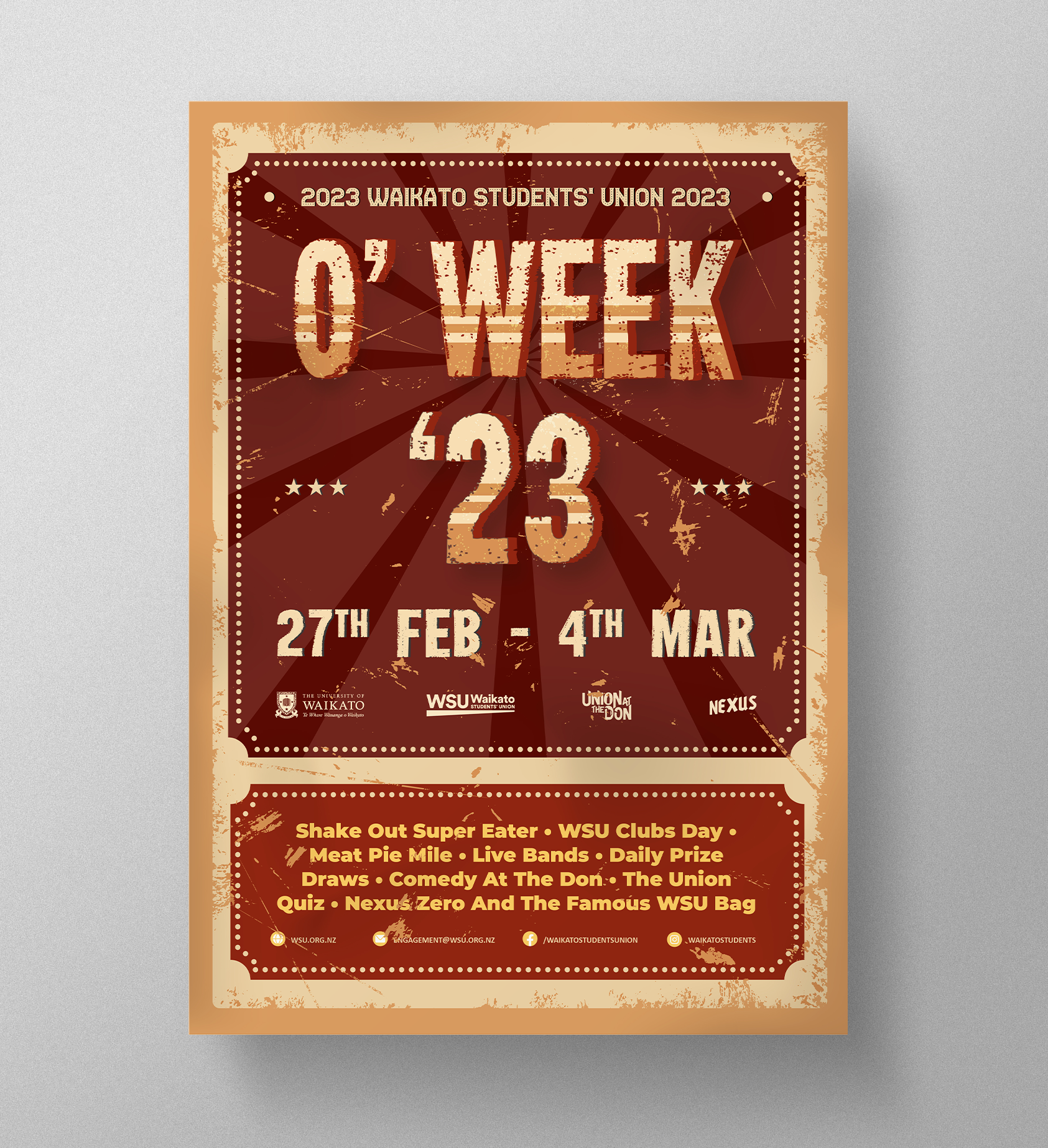 WSU O'WEEK '23 Main poster