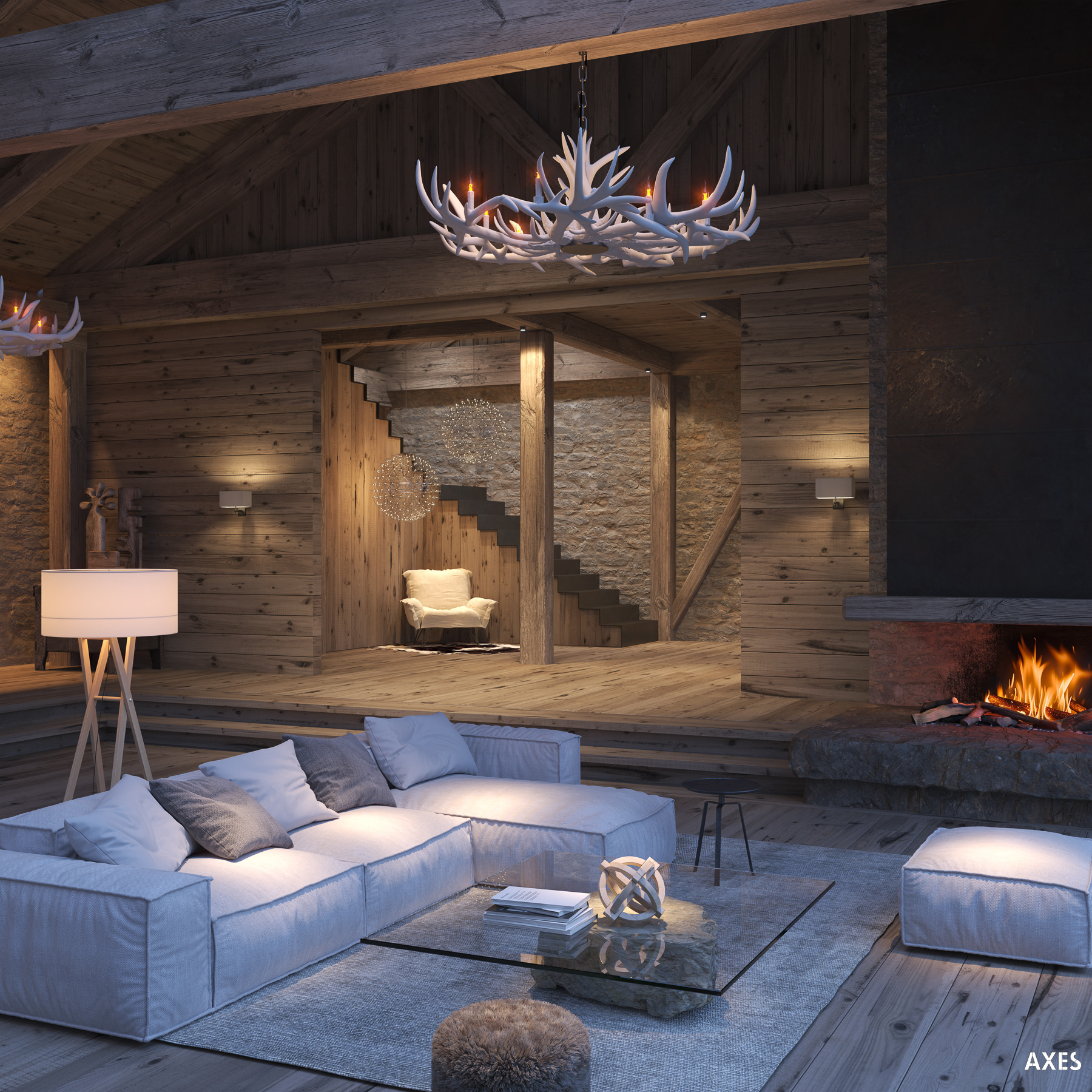 Voor De Rooy Steel Doors vervaardigden we interieursettings voor de interactieve deurdesigner. Hier zie je de Oostenrijks Chalet stijl interieur. In deze 3D-configurator stel je in 4 stappen je perfecte stalen deur samen. Alles wordt realtime weergegeven.#productconfigurator  #3dvisualisatie #customization #designyourdoor 