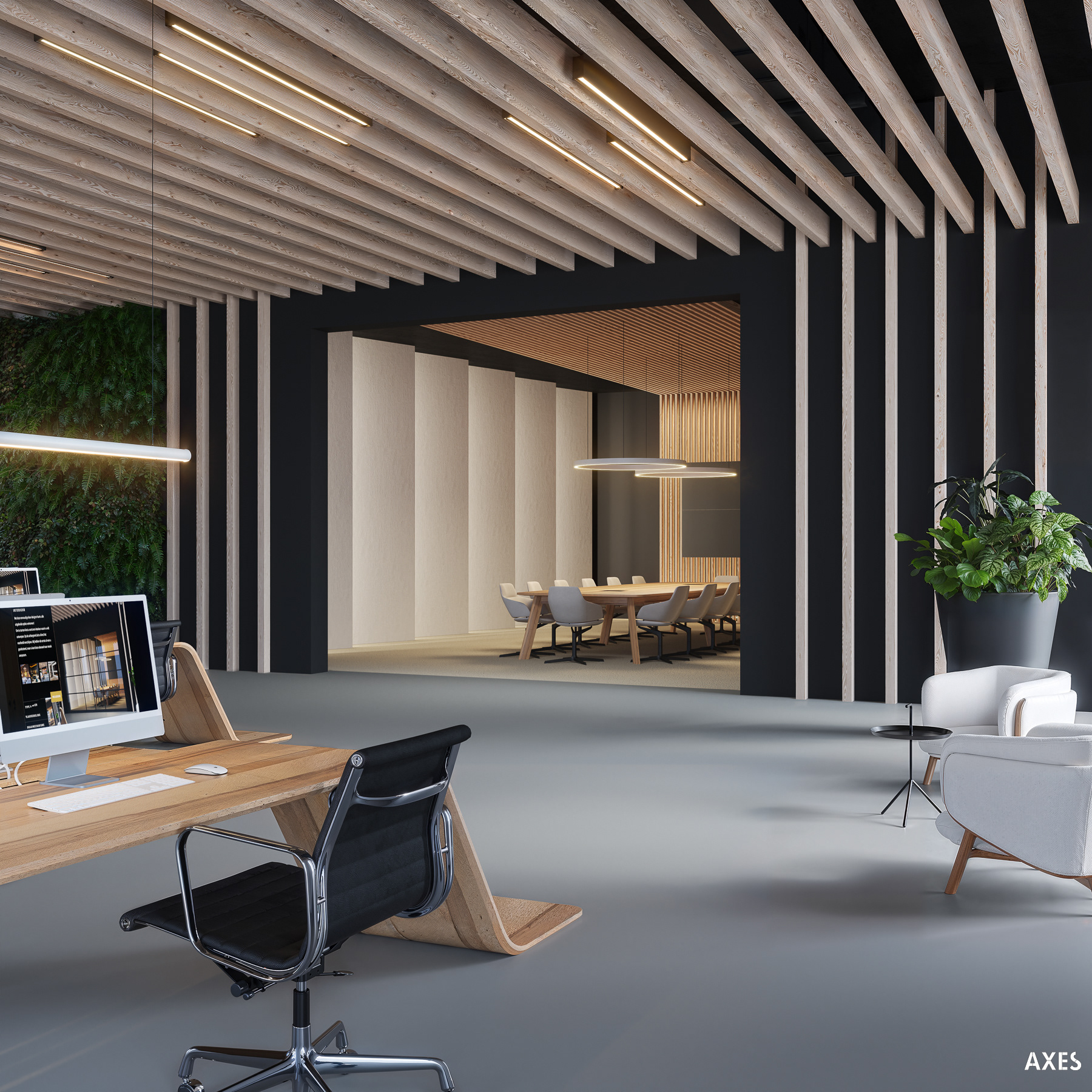 Voor De Rooy Steel Doors vervaardigden we interieursettings voor de interactieve deurdesigner. Hier zie je het kantoor in scandinavische stijlIn deze 3D-configurator stel je in 4 stappen je perfecte stalen deur samen. Alles wordt realtime weergegeven.#productconfigurator  #3dvisualisatie #customization #designyourdoor 