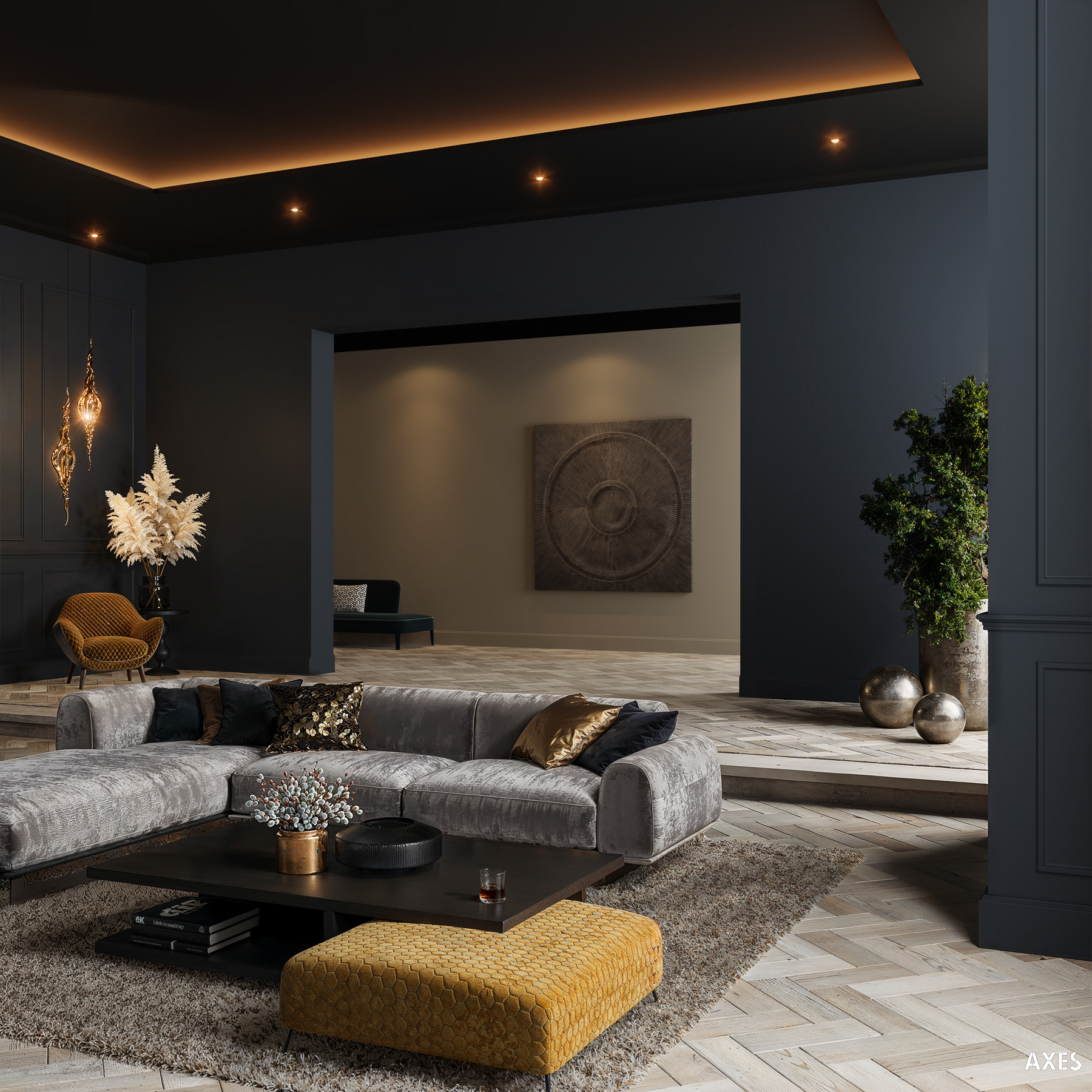 Voor De Rooy Steel Doors vervaardigden we interieursettings voor de interactieve deurdesigner. Hier zie je de hotelchique interieurstijl. In deze 3D-configurator stel je in 4 stappen je perfecte stalen deur samen. Alles wordt realtime weergegeven.#productconfigurator  #3dvisualisatie #customization #designyourdoor 