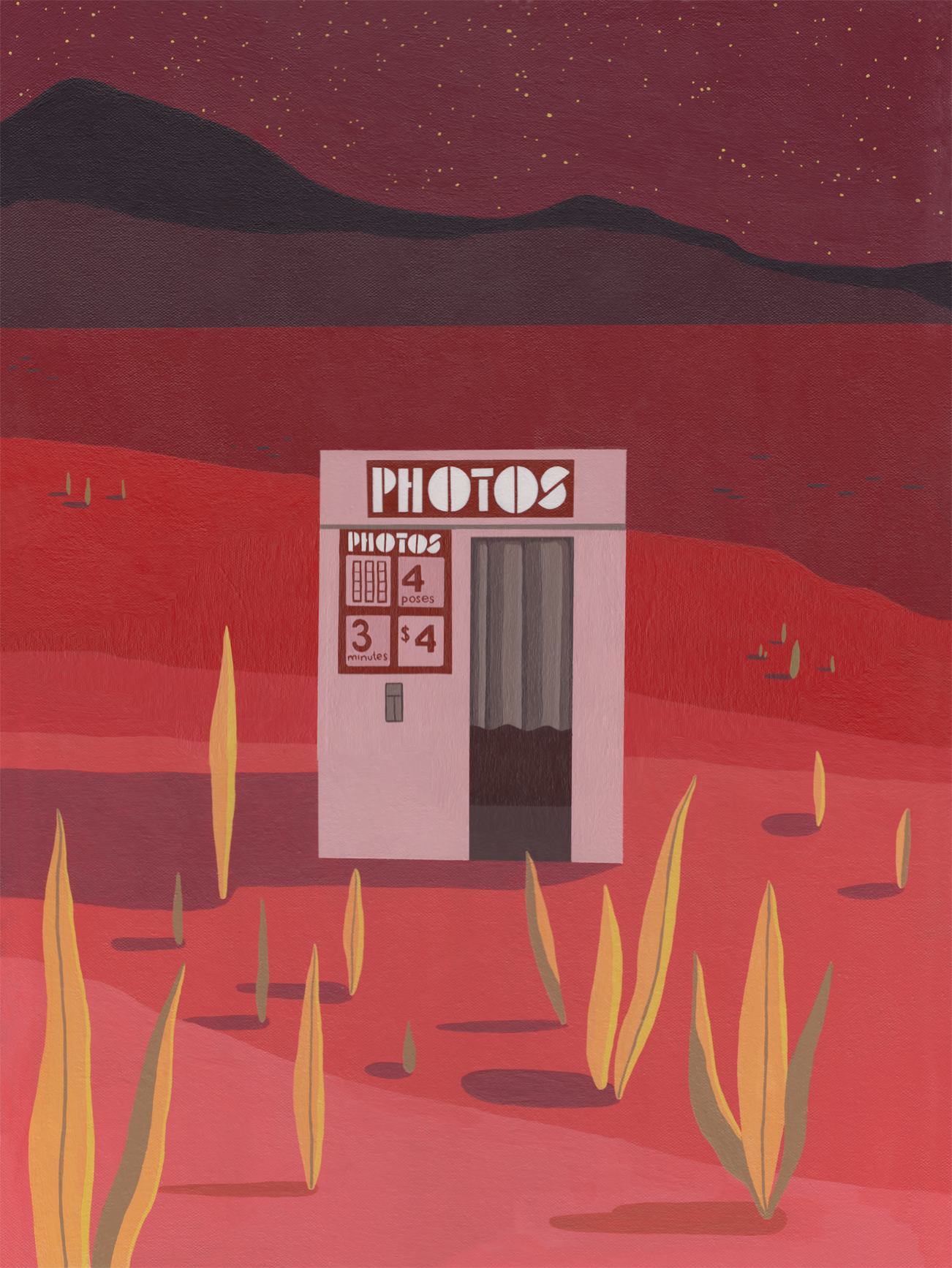 Photobooth, 24 x 18, acrylic on canvas, 2020